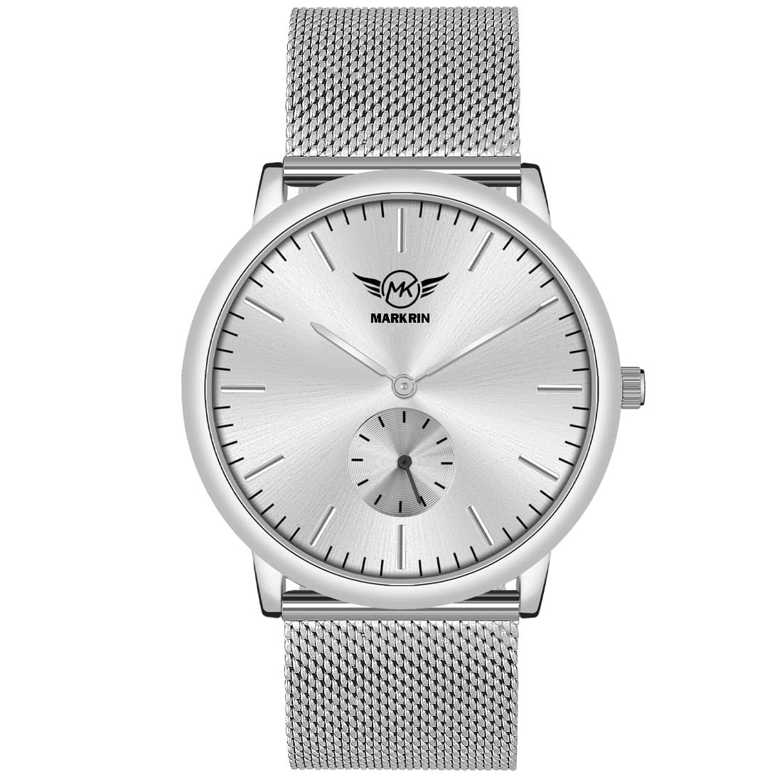     			MARKRIN Silver Brass Analog Men's Watch