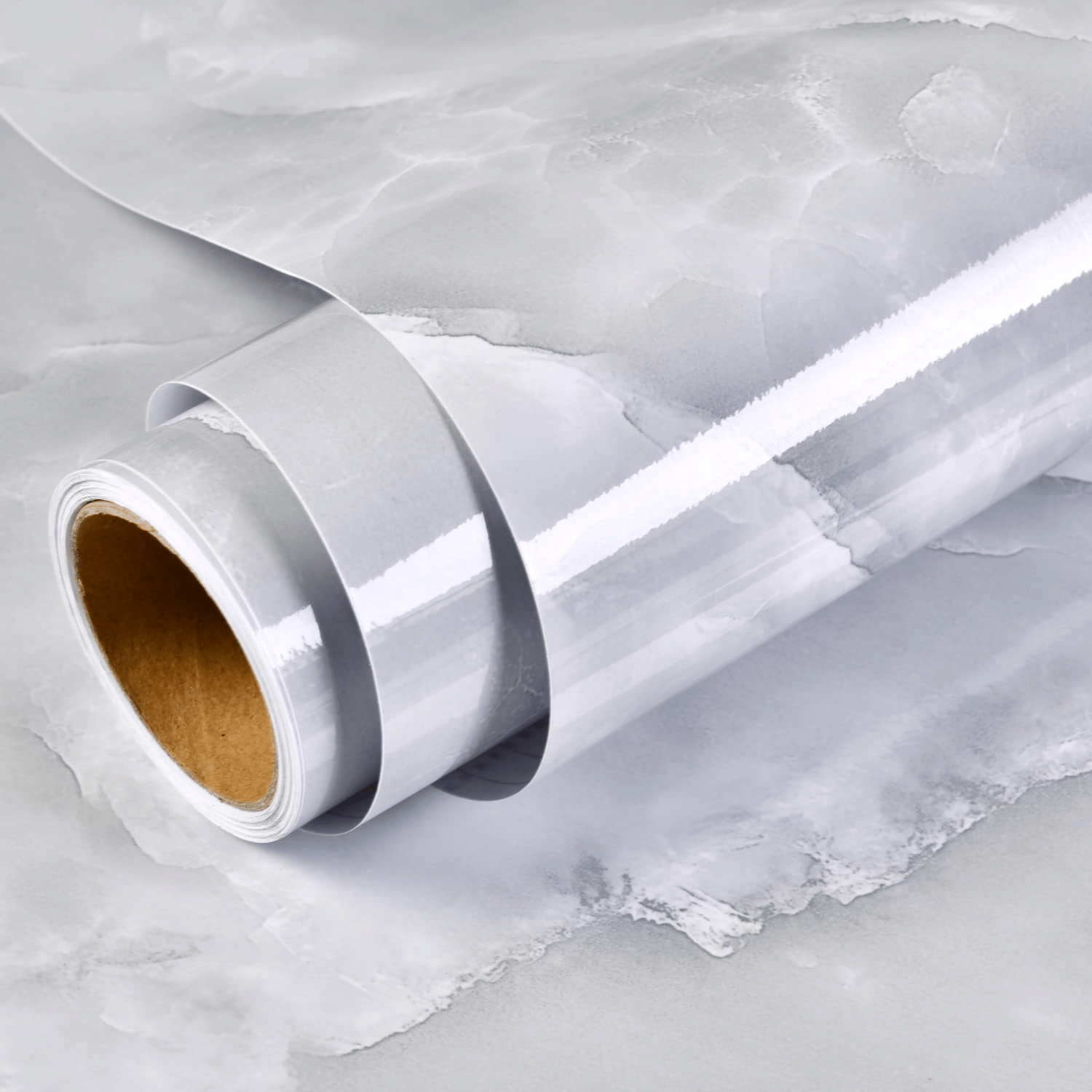     			Marble Wallpaper Granite Paper Gray/White Roll for Old Furniture Self Adhesive and Removable Cover Surfaces 200 X 60 CM Marble Paper Peel and Stick Easy to Apply (2 PCS)
