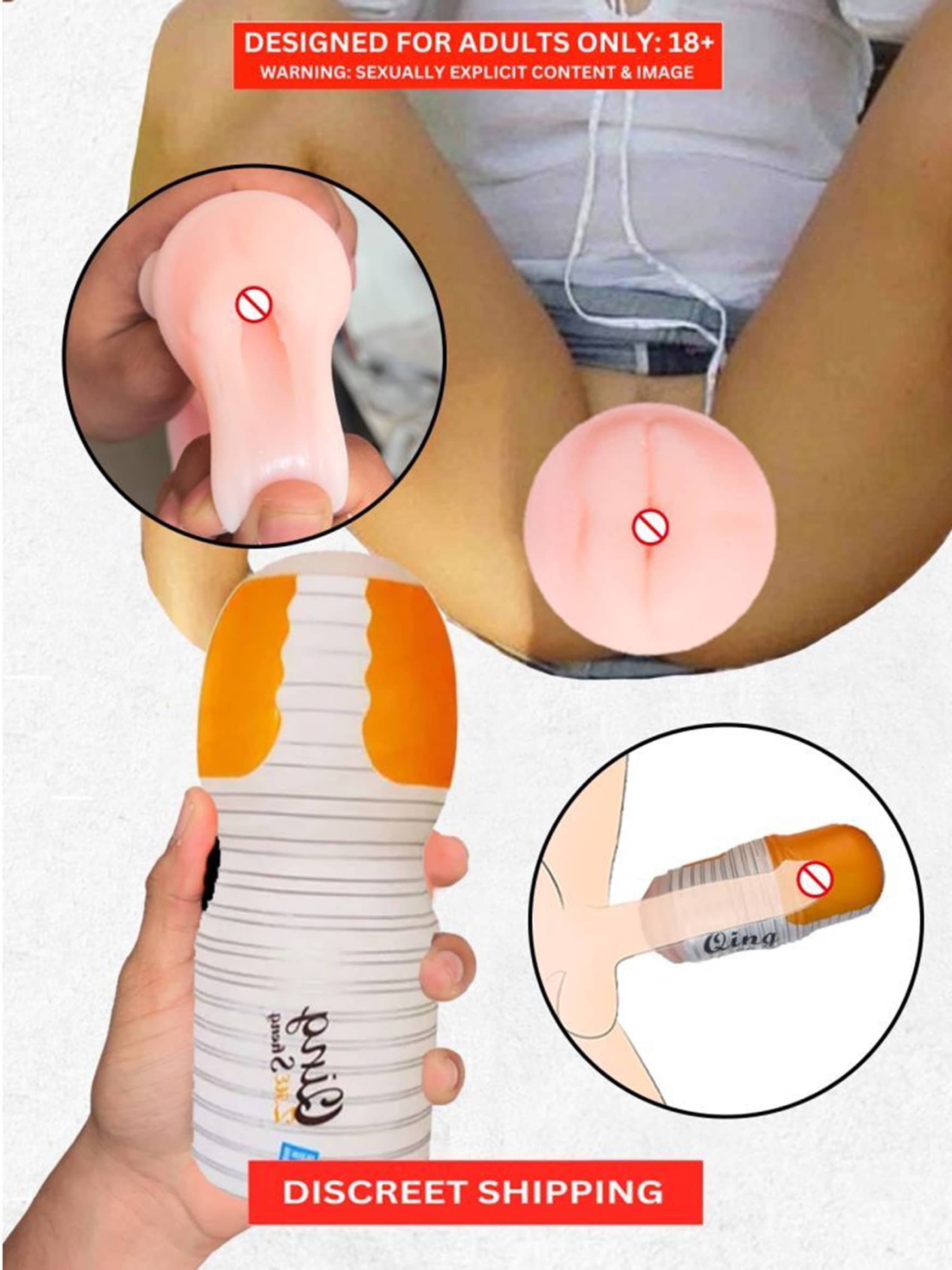 NAUGHTY TOYS PRESENT QING CUP POCKET PUSSY FOR MALE (MULTI COLOR) BY KNIGHTRIDERS