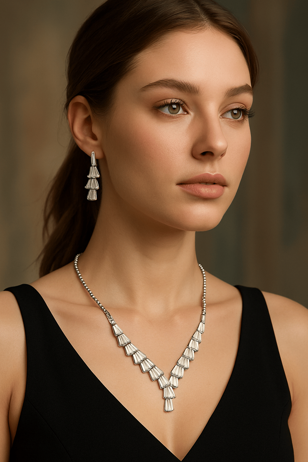    			OCHORI White Brass Necklace Set ( Pack of 1 )