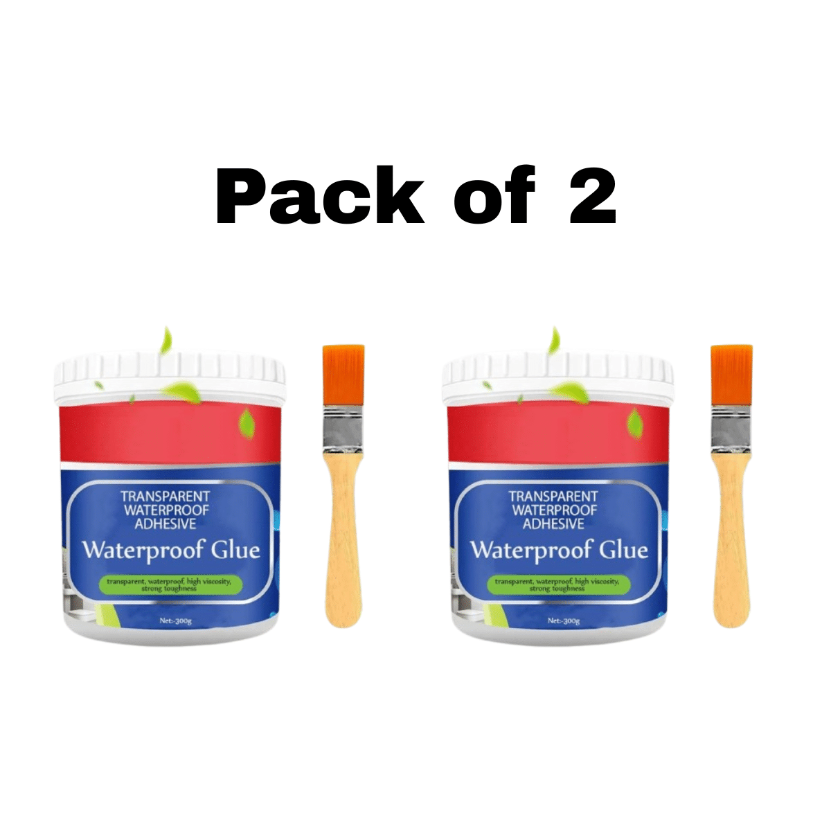 (Pack 2) Crack Seal Glue 300gm with Brush, Transparent Waterproof Glue, Leakage Glue, Crack Filler Glue, Leakage Repair Glue, Waterproof Leakage Glue, Water Leakage Glue, Roof Leakage Glue, Roof Water Leakage Glue, Waterproof Sealant Glue (Pack 2) Crack Seal Glue 300gm with Brush, Transparent Waterproof Glue, Leakage Glue, Crack Filler Glue, Leakage Repair Glue, Waterproof Leakage Glue, Water Leakage Glue, Roof Leakage Glue, Roof Water Leakage Glue, Waterproof Sealant Glue