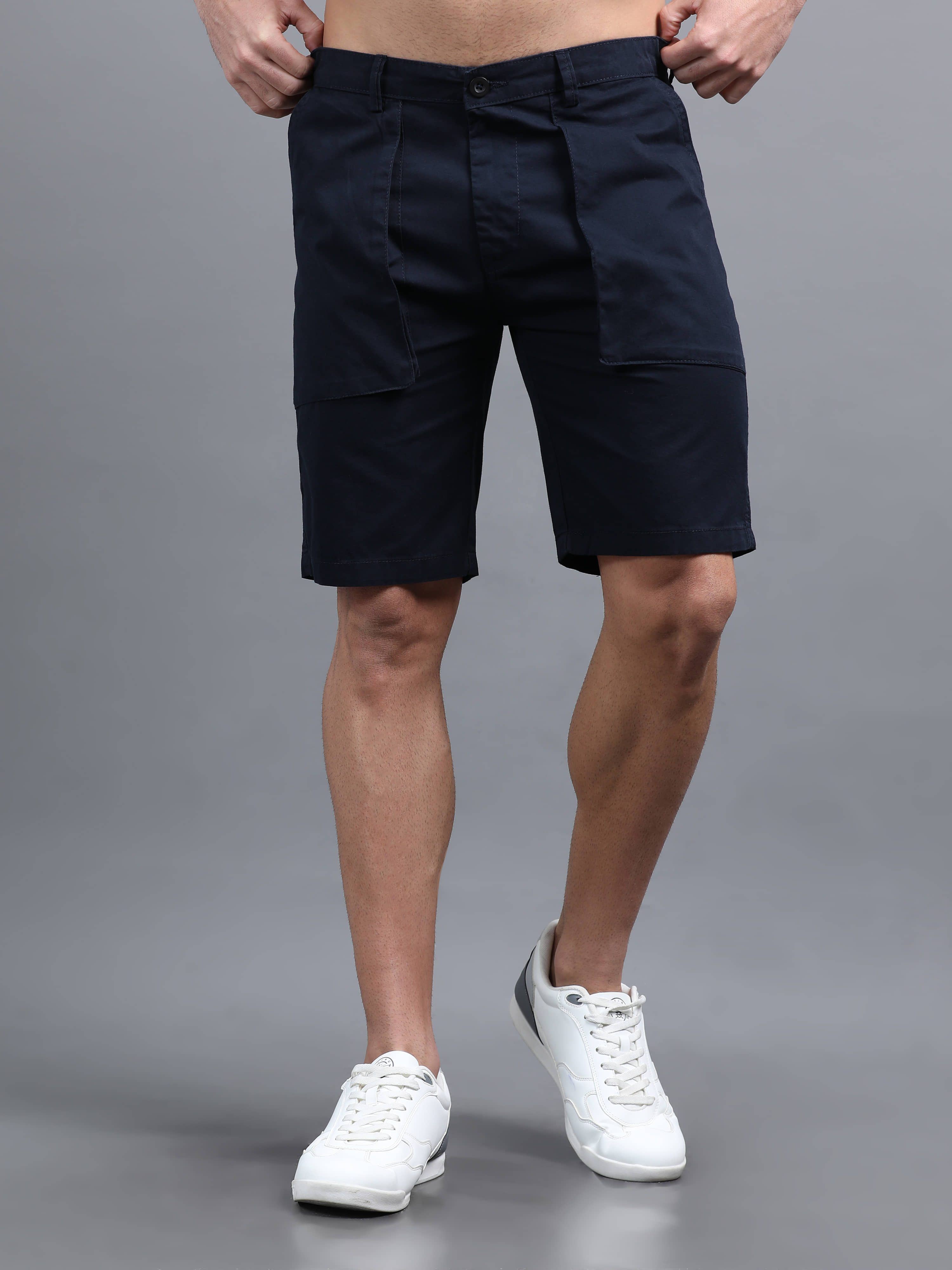 Paul Street Navy Cotton Men's Shorts ( Pack of 1 ) - Shorts | Buy online on ZillyBuy