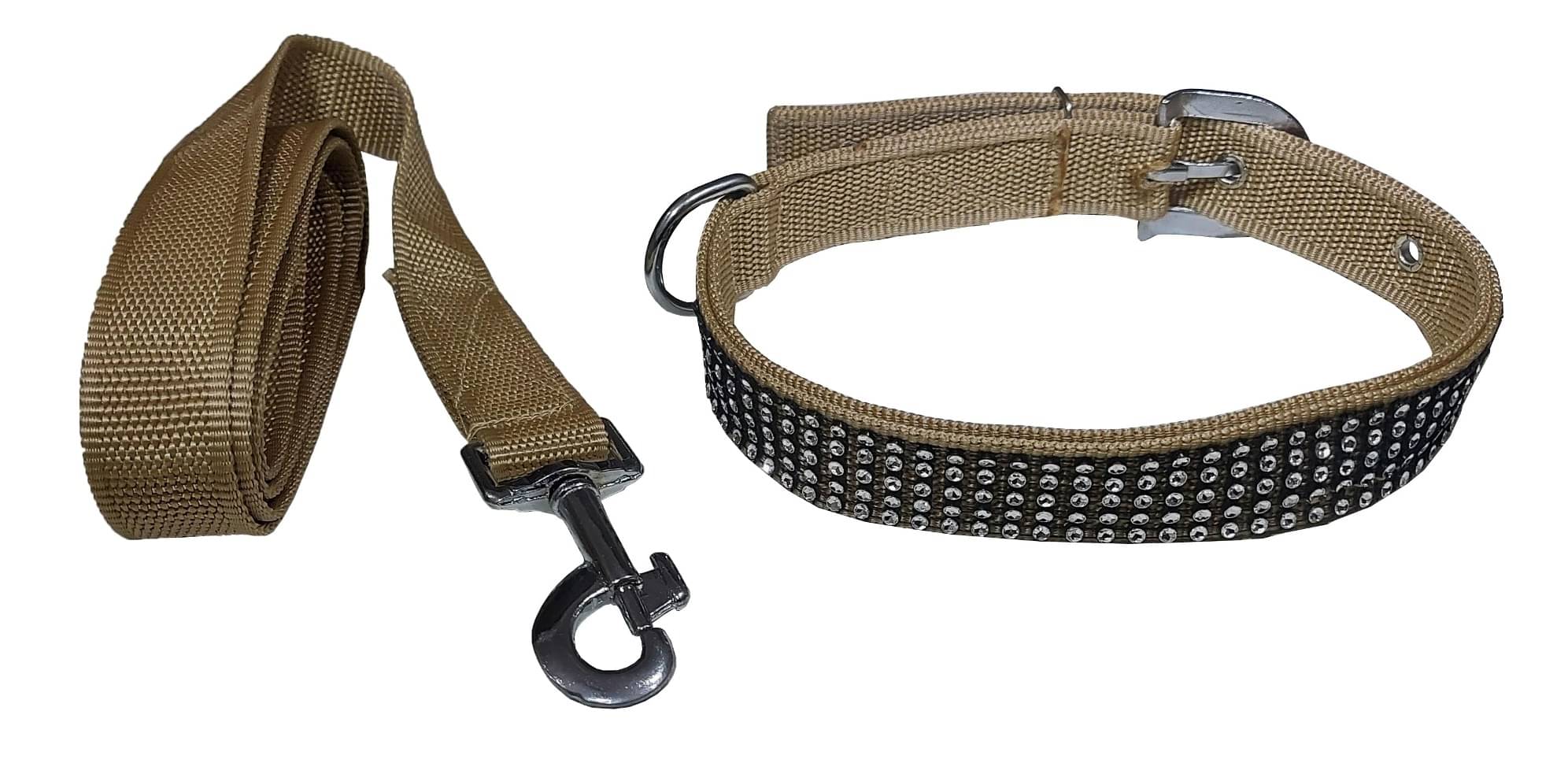 Petshop7 Beige Combo (Collar Belt and Leash) ( Small ) Petshop7 Beige Combo (Collar Belt and Leash) ( Small )