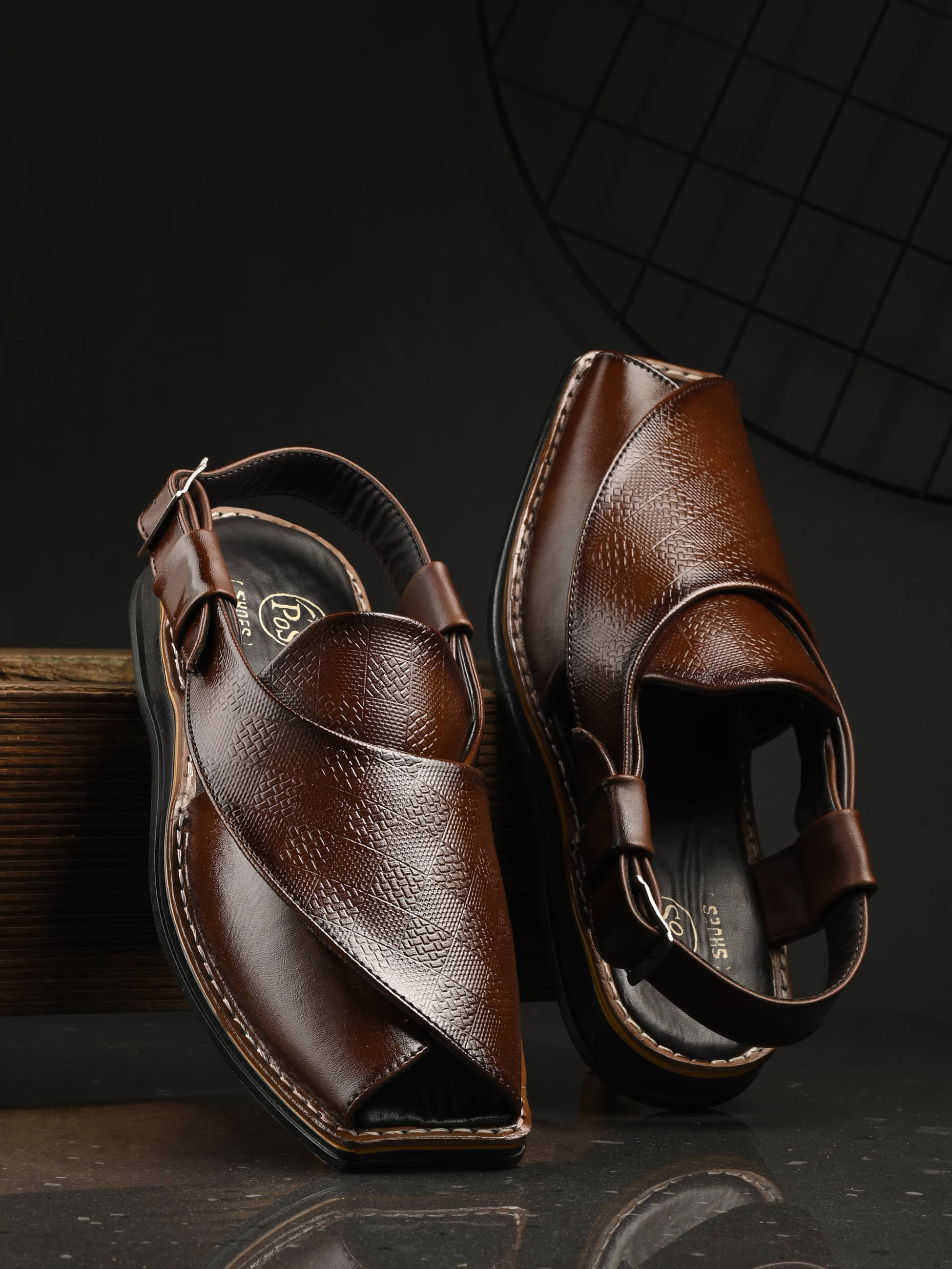     			Planet of shoe - Brown Men's Sandals