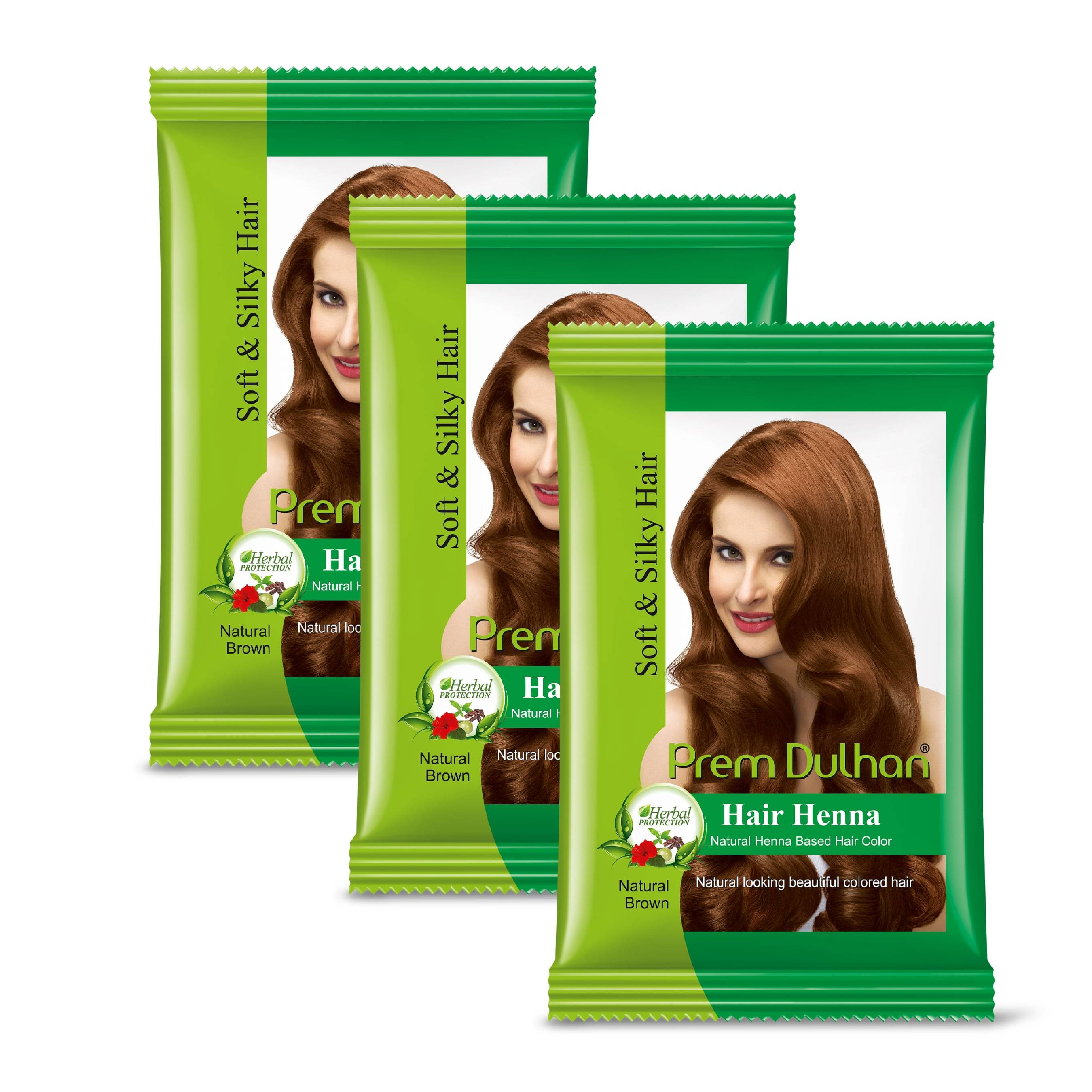     			Prem Dulhan Herbal Henna Based Hair Colour Organic Henna 180 g Pack of 3