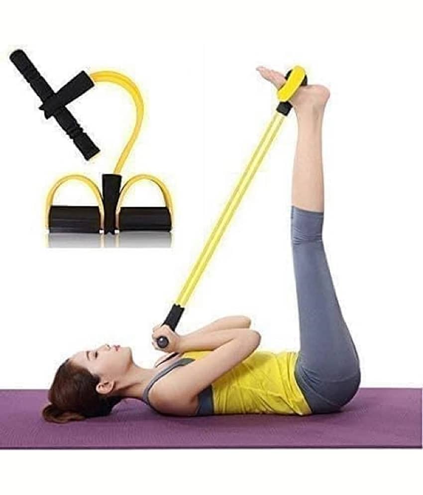 Pull Reducer Training Bands 4 Tubes Body Trimmer Pedal Exerciser Yoga Crossfit Exercise, Arm Exercise, Tummy Body Building Training Women and MensR (Multi) - Sports and Fitness Equipment | Buy online on ZillyBuy