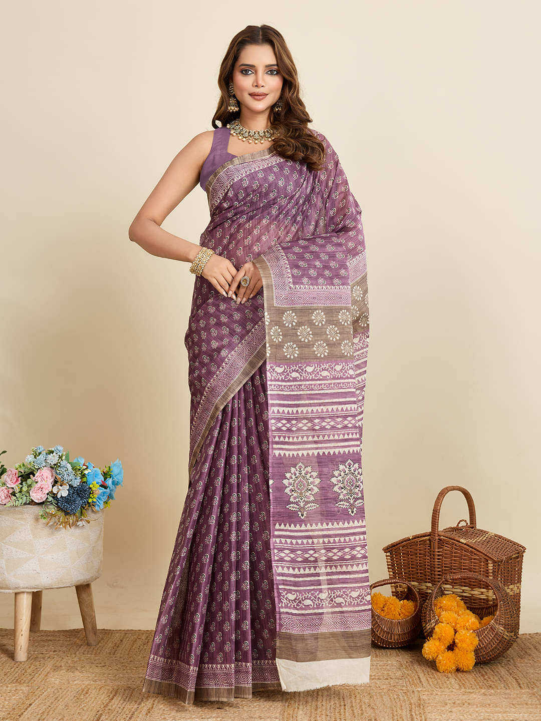 SHANVIKA Cotton Printed Saree Without Blouse Piece ( Pink ) SHANVIKA Cotton Printed Saree Without Blouse Piece ( Pink )