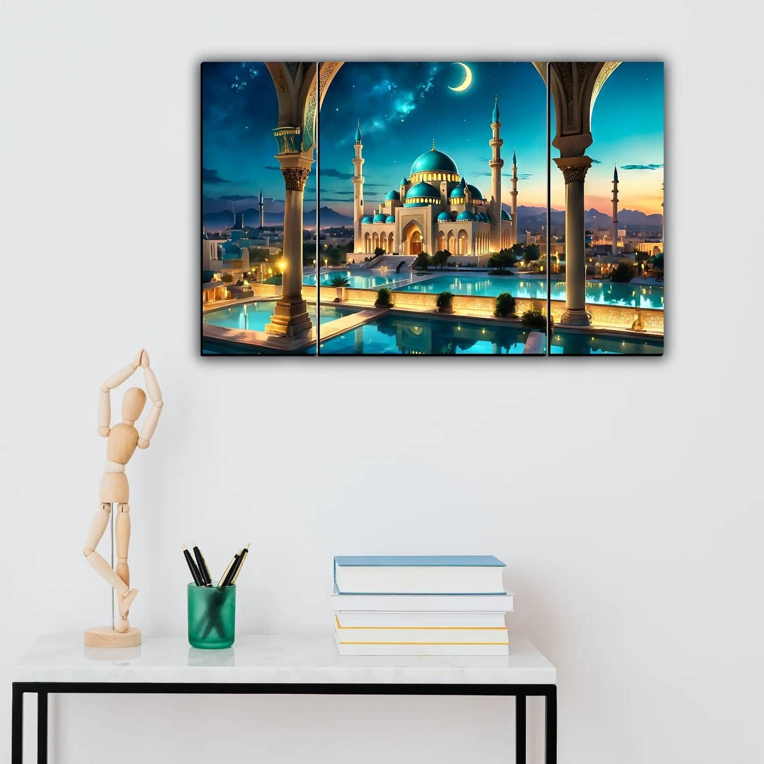 SNDArt Set Of 3 Islamic Religious Wall Paintings For Home Décor Gift Items 12 x 18 inch