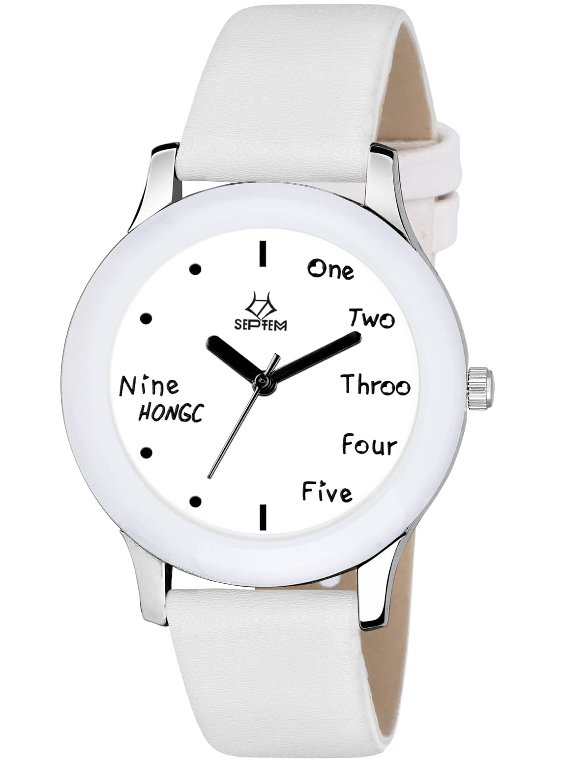 Septem Dark Grey Leather Analog Men's Watch