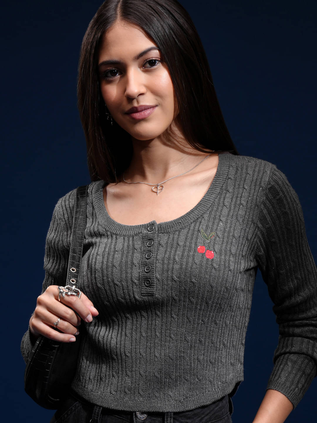     			Tokyo Talkies Women Acrylic Round Neck Pullover ( Multicolor )