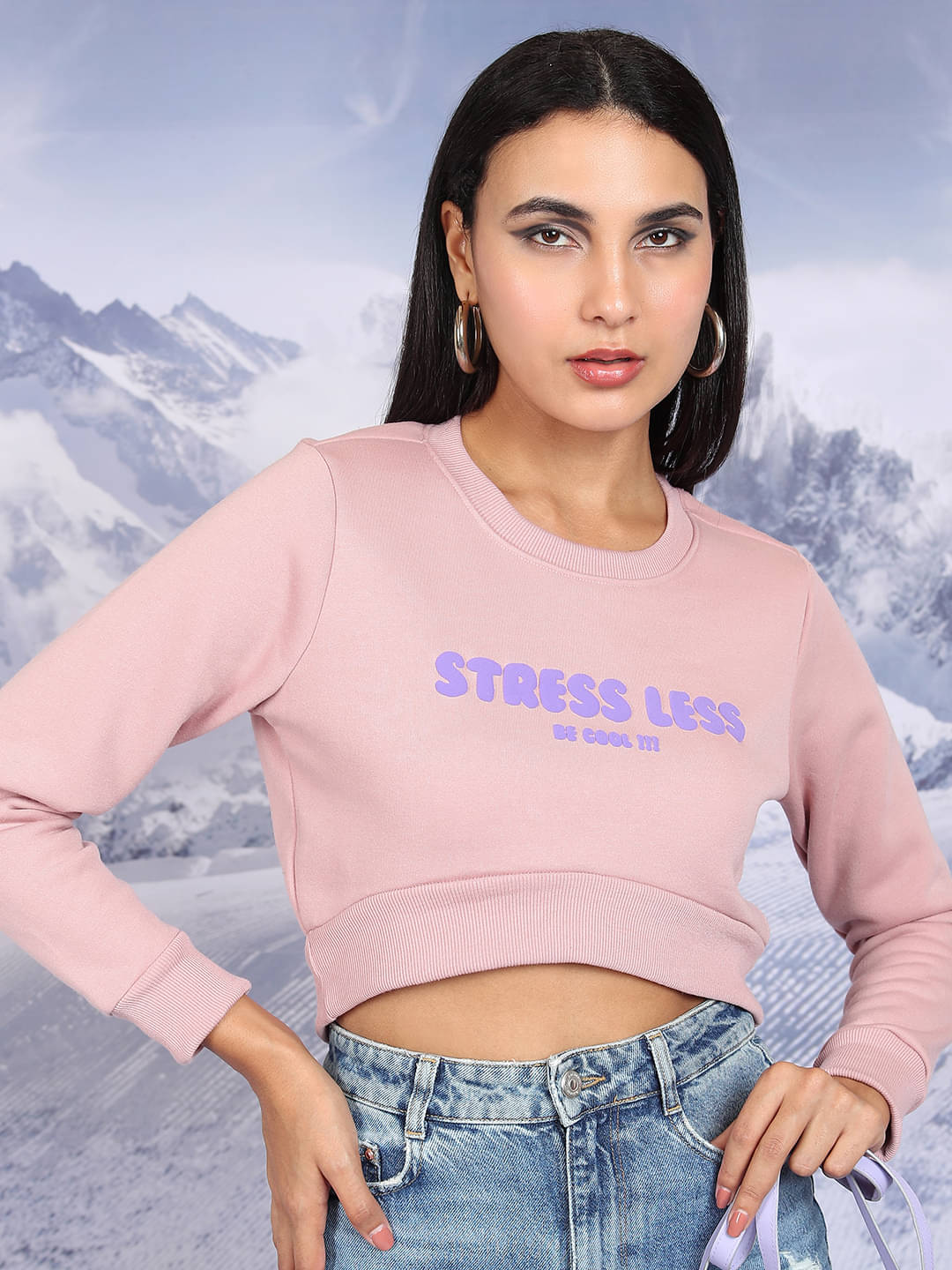     			Tokyo Talkies Polyester Women's Non Hooded Sweatshirt ( Pink )
