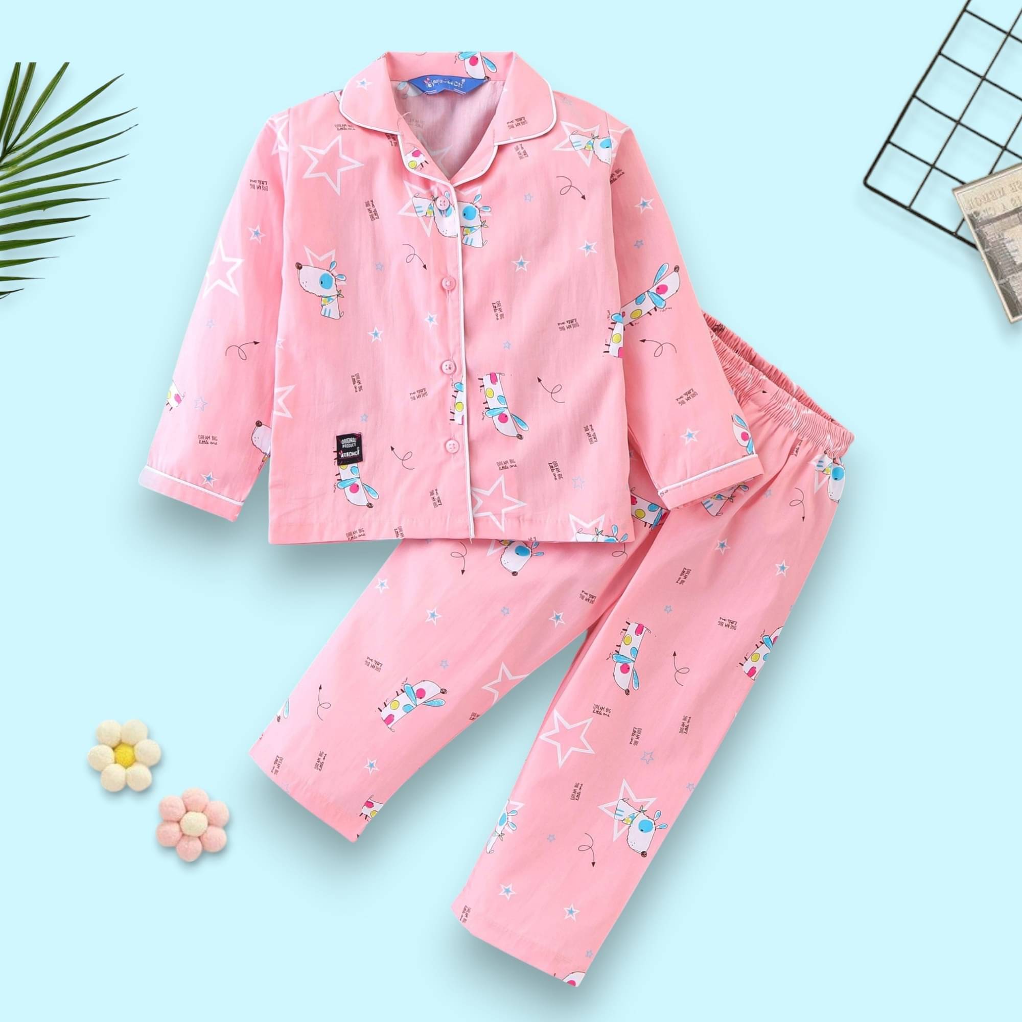 Woxaa Pack of 1 Boys 100% Cotton Nightsuit Set ( Multicolor )     			Woxaa Pack of 1 Boys 100% Cotton Nightsuit Set ( Multicolor )