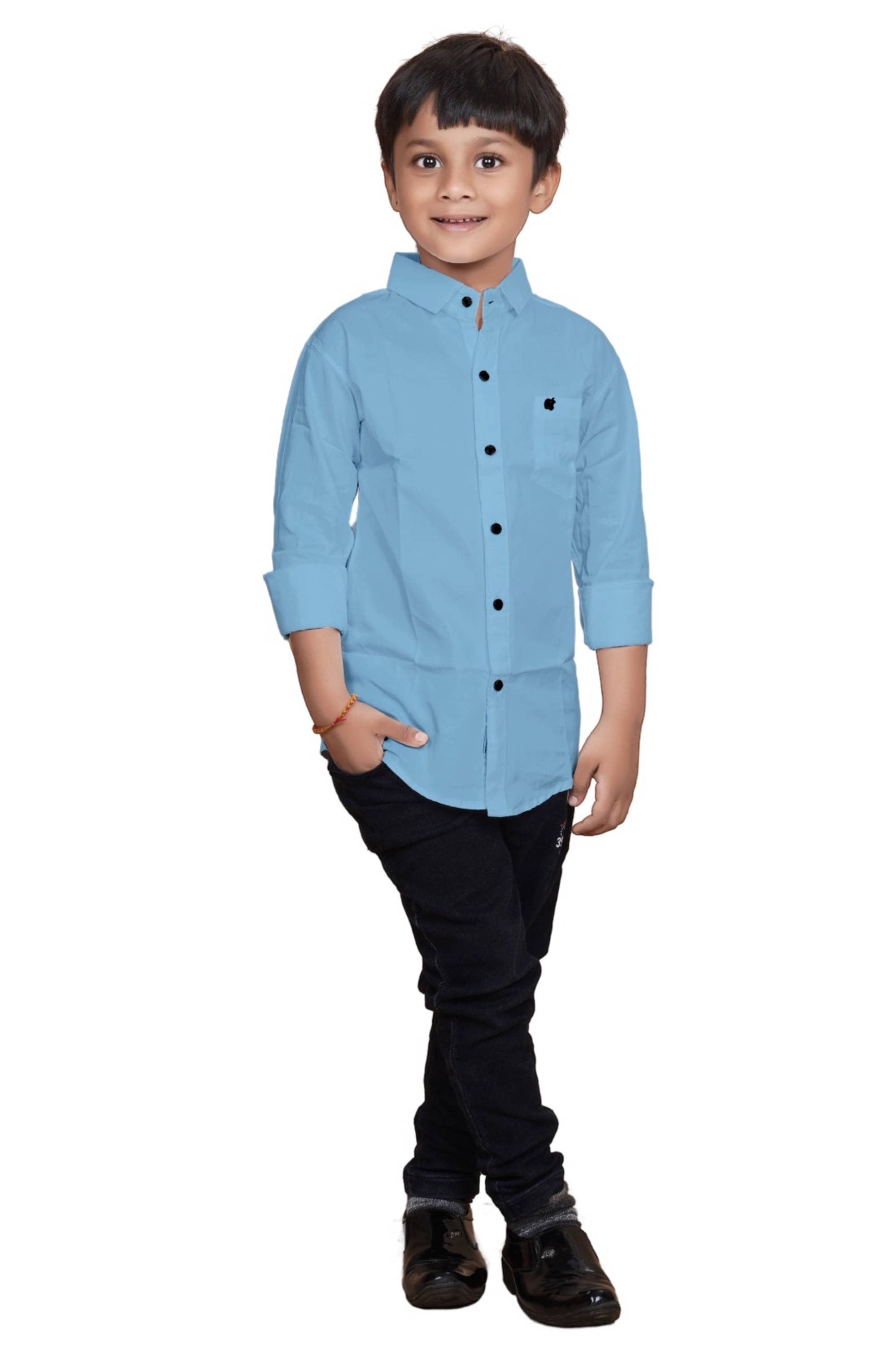ZAKAR Pack of 1 Boys Cotton Blend Full Sleeves Shirt ( Sky Blue ) ZAKAR Pack of 1 Boys Cotton Blend Full Sleeves Shirt ( Sky Blue )