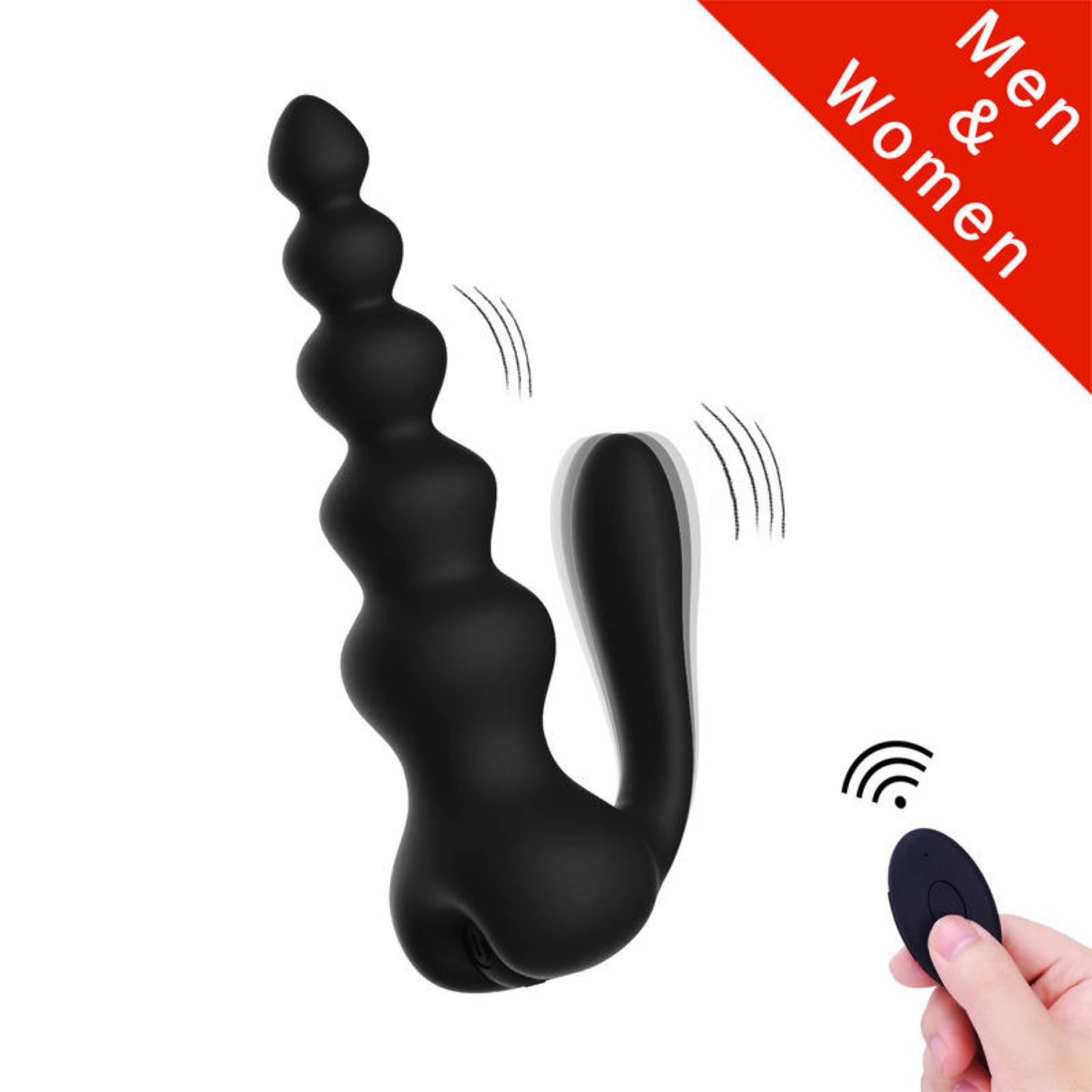     			crazynyt Remote Beads Portable Manual Massager