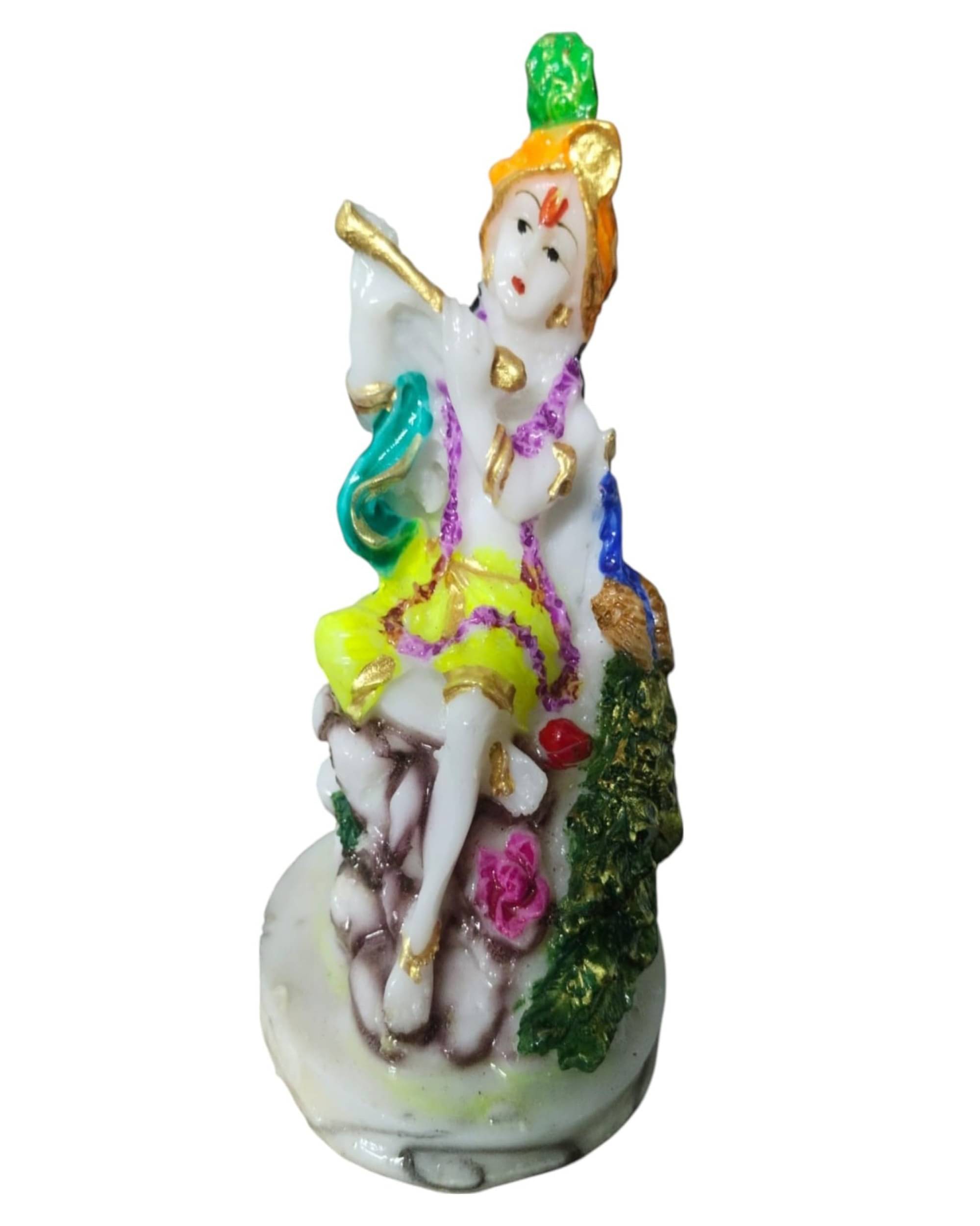     			shree jinvar decor Polyresin Lord Krishna Idol ( 8 cm )