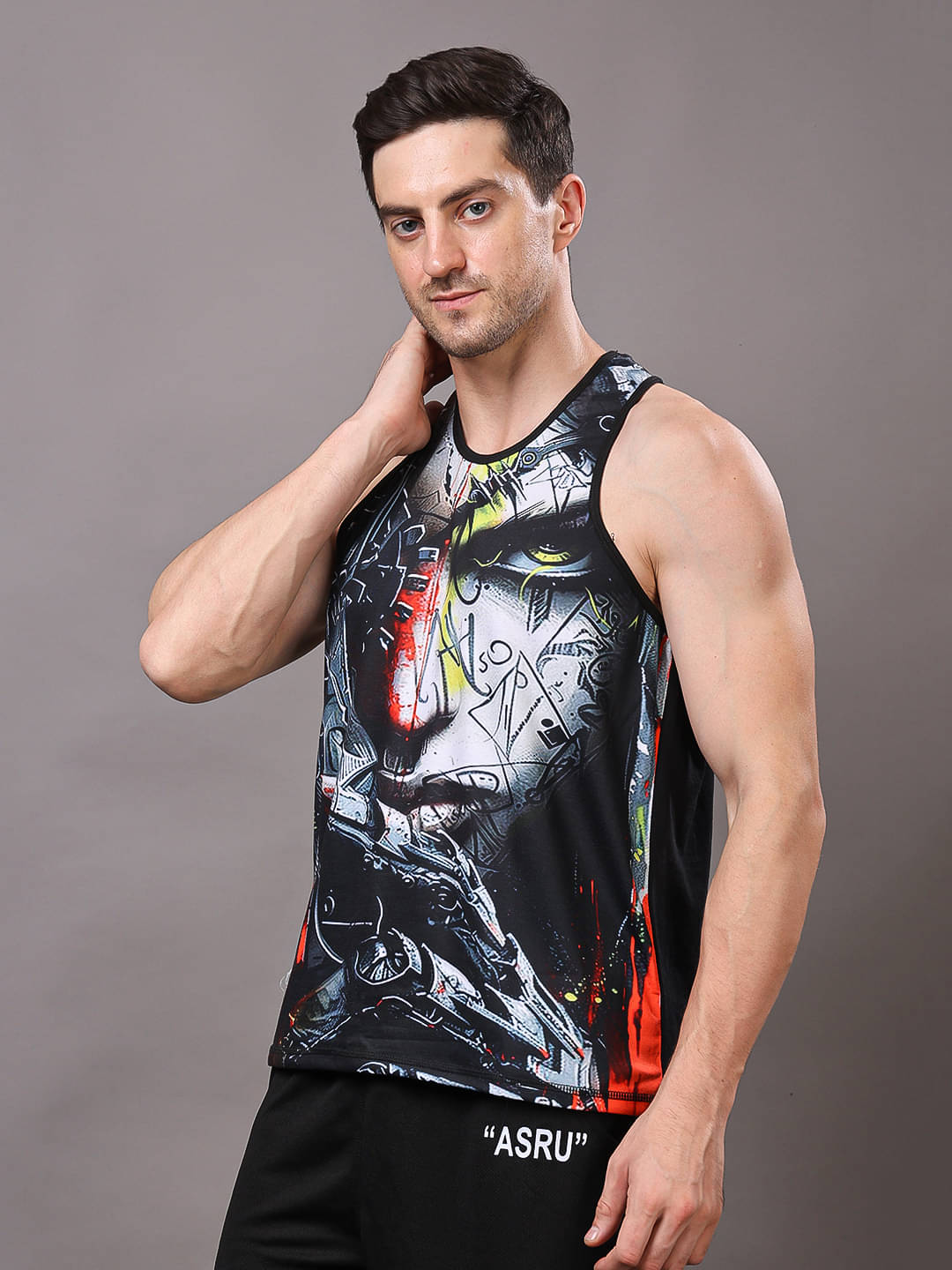     			yellow tree Pack of 1 Polyester Gym Vest For Men ( Multicolor )