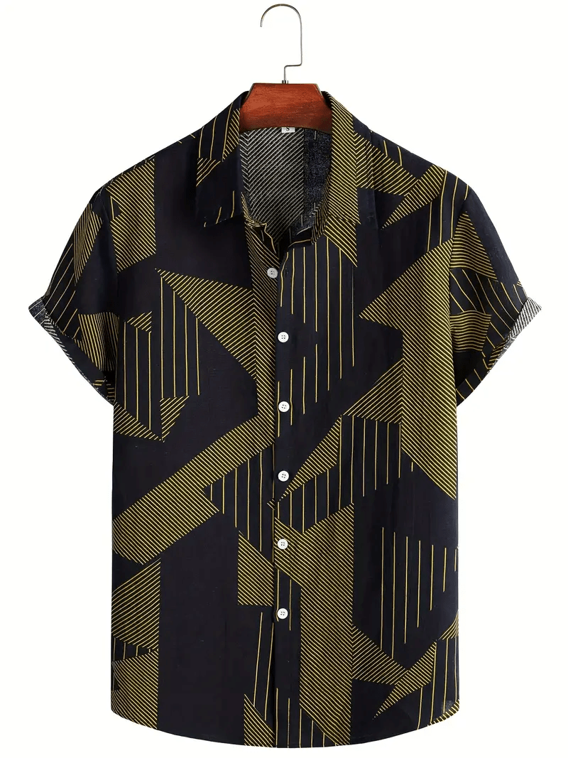 AAPSKA Rayon Flex Regular Fit Printed Half Sleeves Men's Casual Shirt - Black ( Pack of 1 )