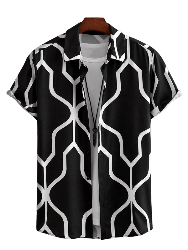     			AAPSKA Rayon Flex Regular Fit Printed Half Sleeves Men's Casual Shirt - Black ( Pack of 1 )