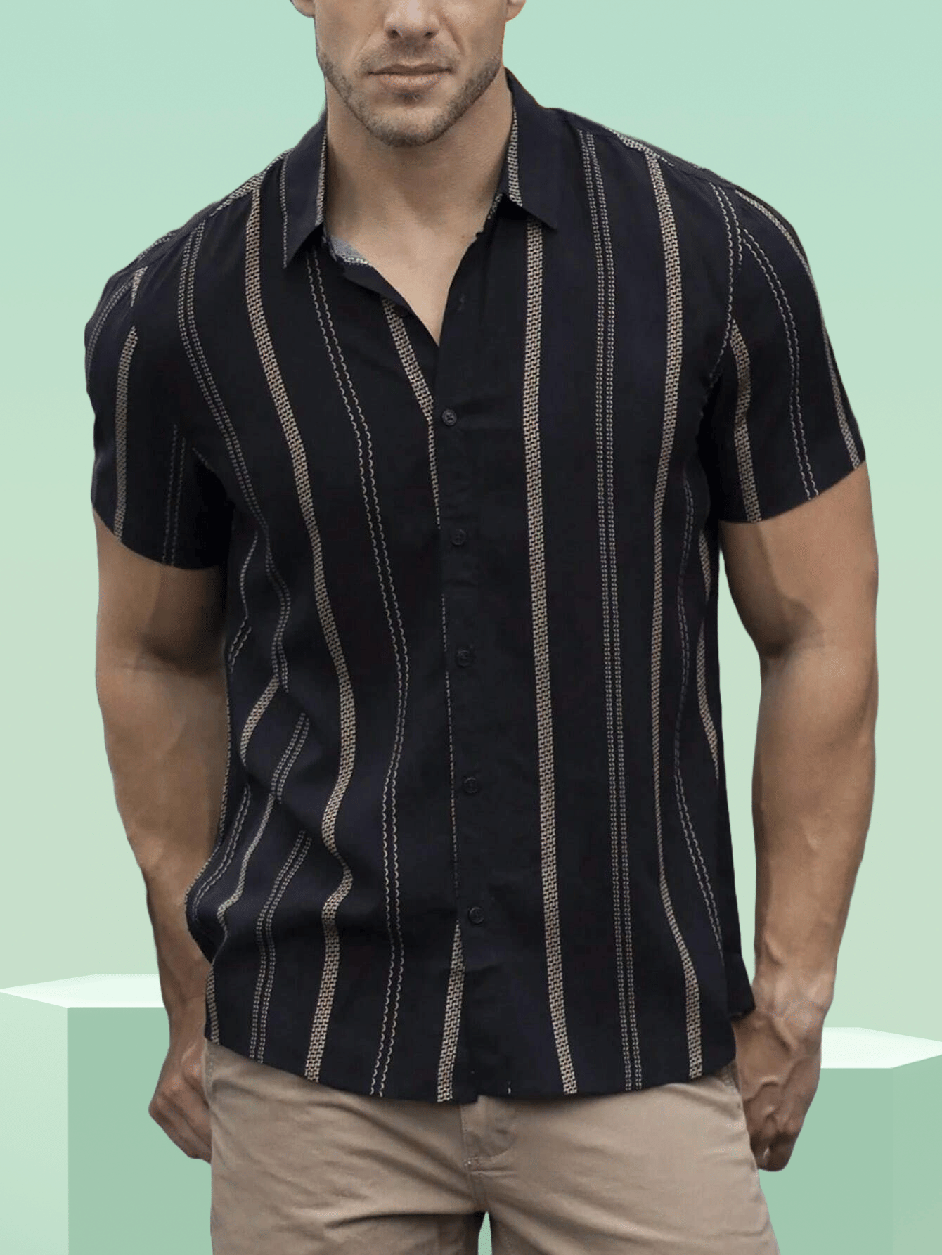     			AAPSKA Rayon Flex Regular Fit Printed Half Sleeves Men's Casual Shirt - Black ( Pack of 1 )