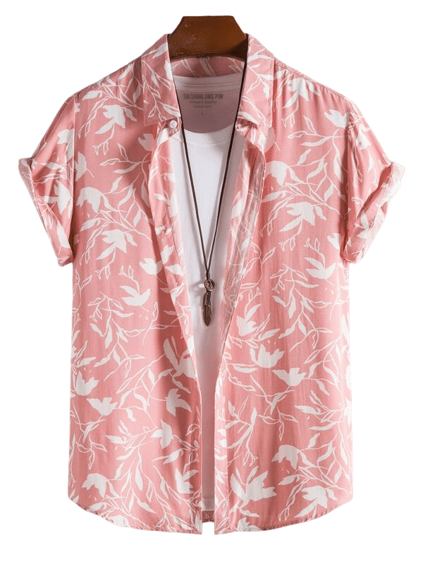     			AAPSKA Rayon Flex Regular Fit Printed Half Sleeves Men's Casual Shirt - Peach ( Pack of 1 )