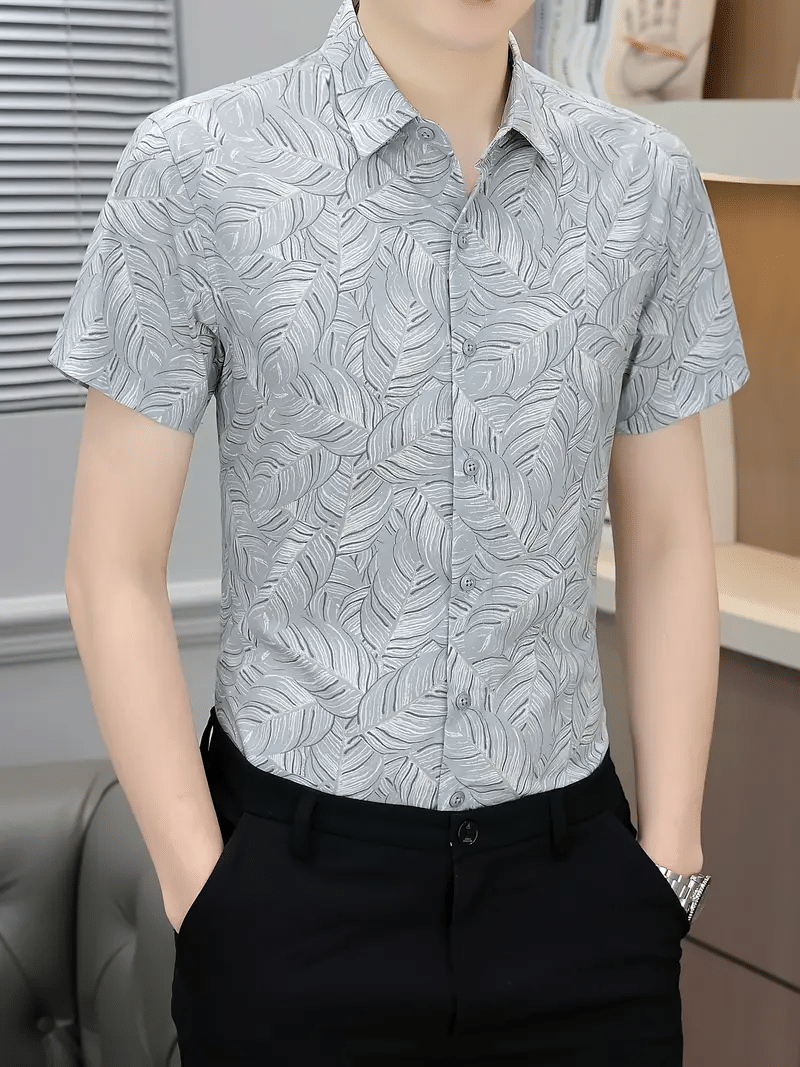 AAPSKA Rayon Flex Regular Fit Printed Half Sleeves Men's Casual Shirt - Grey ( Pack of 1 )     			AAPSKA Rayon Flex Regular Fit Printed Half Sleeves Men's Casual Shirt - Grey ( Pack of 1 )