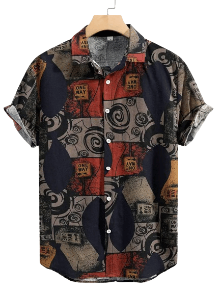 AAPSKA Rayon Flex Regular Fit Printed Half Sleeves Men's Casual Shirt - Blue ( Pack of 1 )