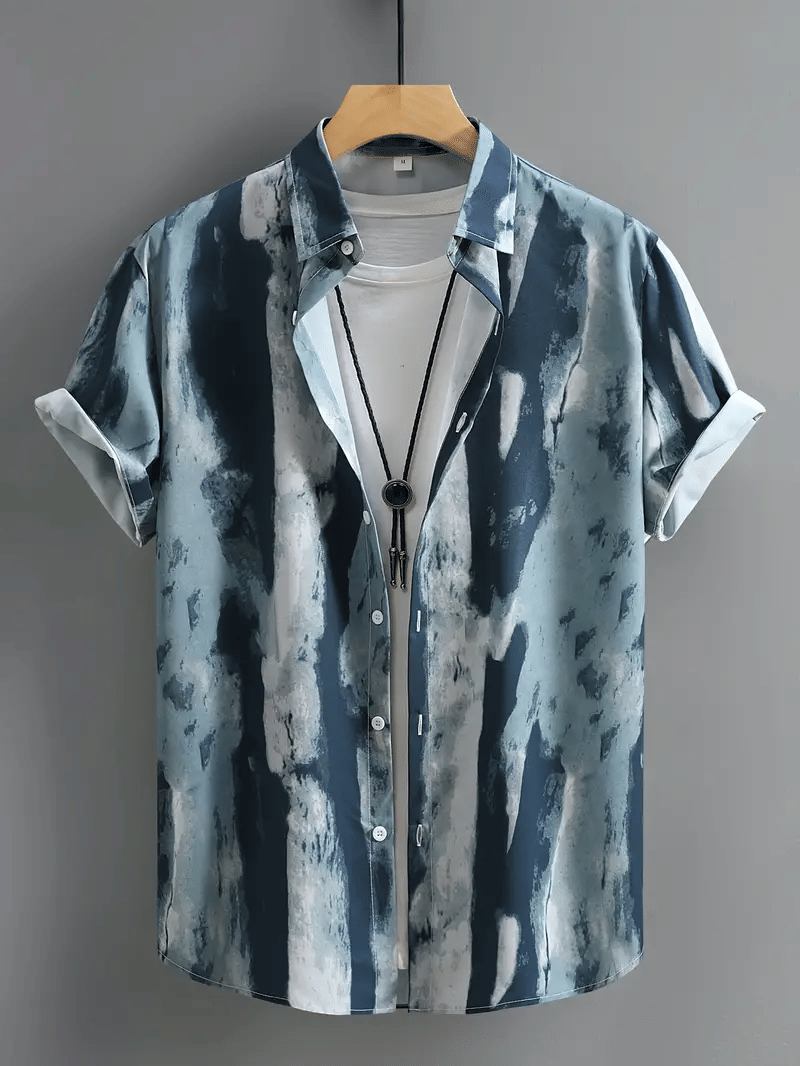 AAPSKA Rayon Flex Regular Fit Printed Half Sleeves Men's Casual Shirt - Blue ( Pack of 1 )     			AAPSKA Rayon Flex Regular Fit Printed Half Sleeves Men's Casual Shirt - Blue ( Pack of 1 )