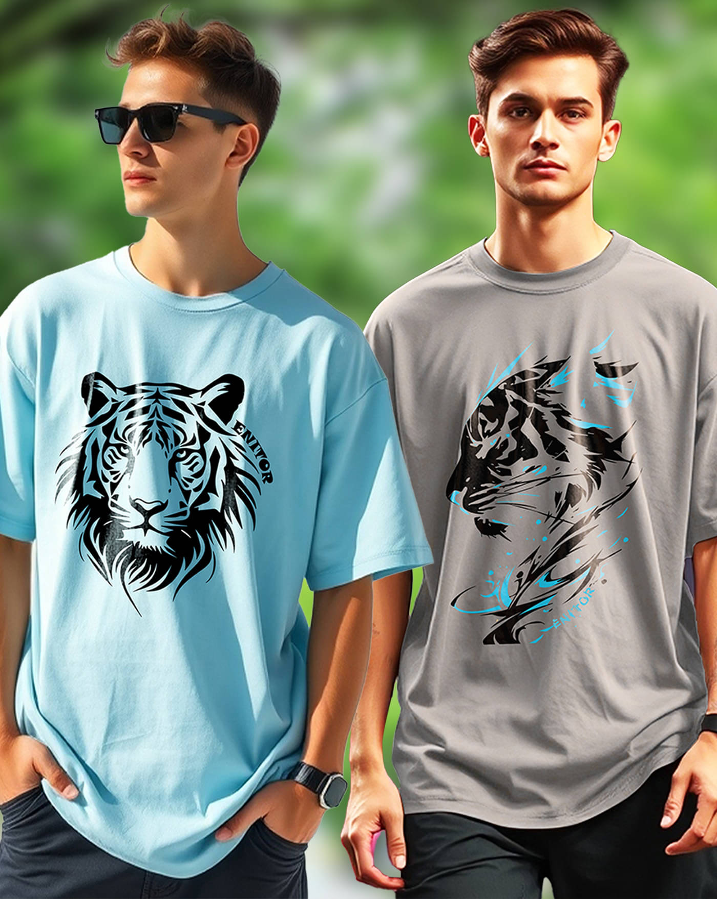 AOOSH Men Cotton Blend Oversized Fit Printed T-Shirt ( Sky Blue ) AOOSH Men Cotton Blend Oversized Fit Printed T-Shirt ( Sky Blue )