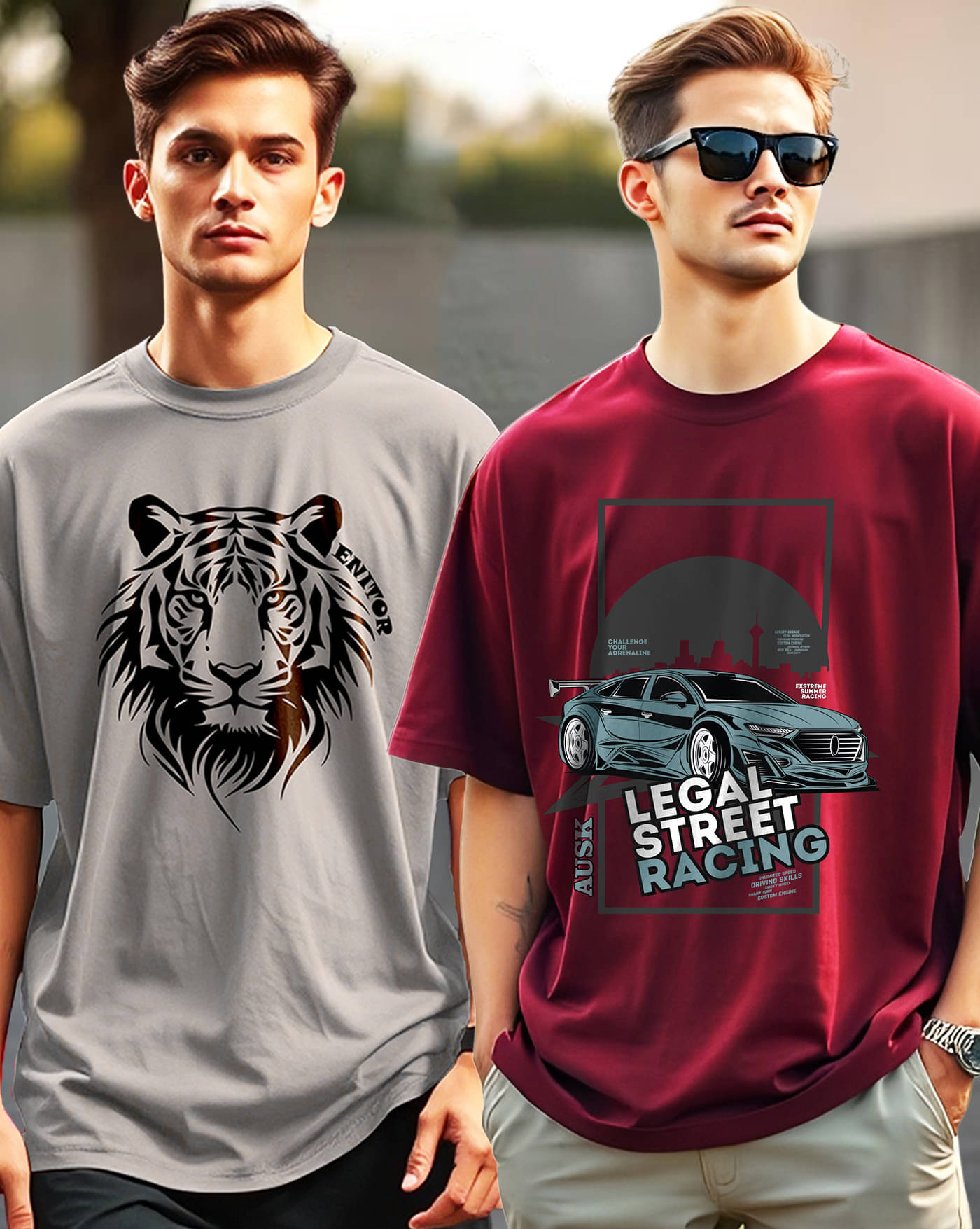 AOOSH Men Cotton Blend Oversized Fit Printed T-Shirt ( Maroon )     			AOOSH Men Cotton Blend Oversized Fit Printed T-Shirt ( Maroon )