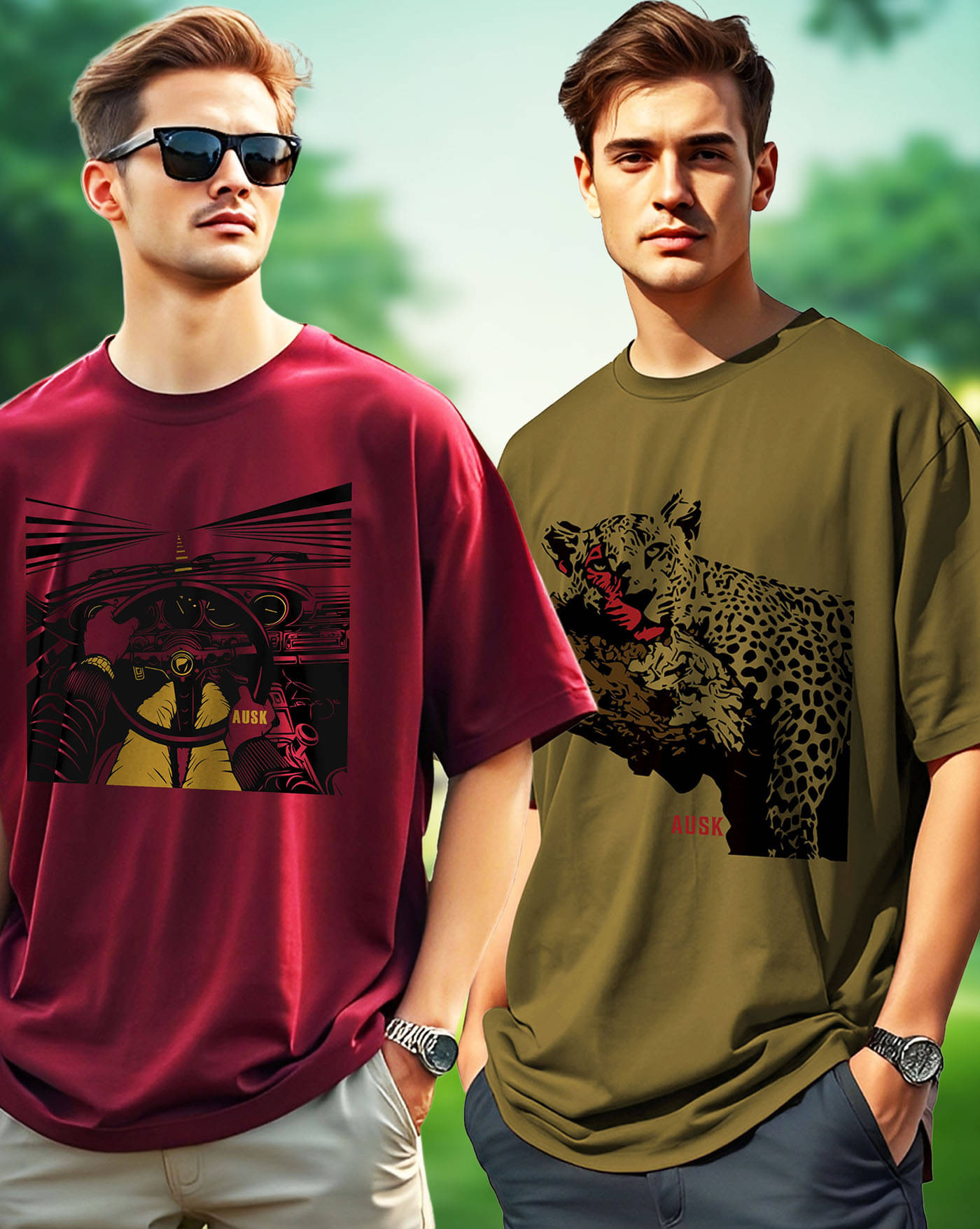 AOOSH Men Cotton Blend Oversized Fit Printed T-Shirt ( Maroon ) AOOSH Men Cotton Blend Oversized Fit Printed T-Shirt ( Maroon )