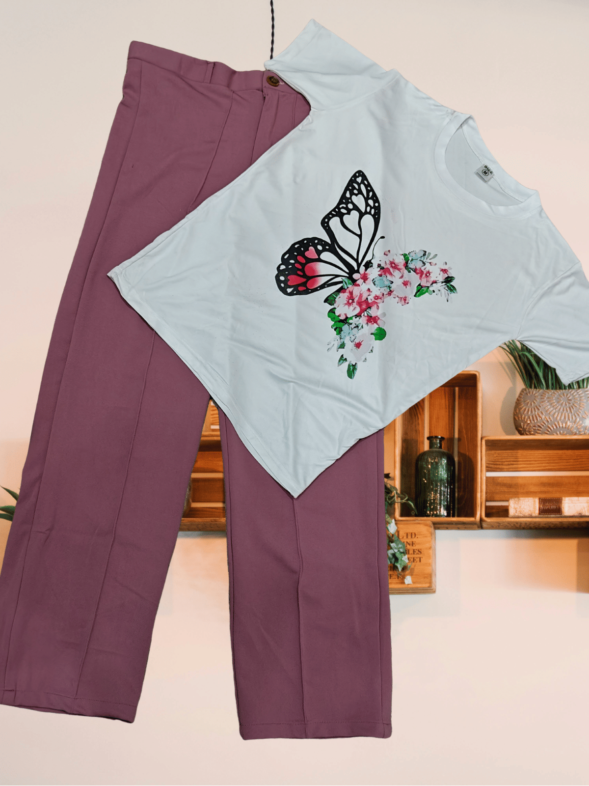     			Detly Women Printed T-Shirt With Trousers Co-Ord Set ( Multicolor )