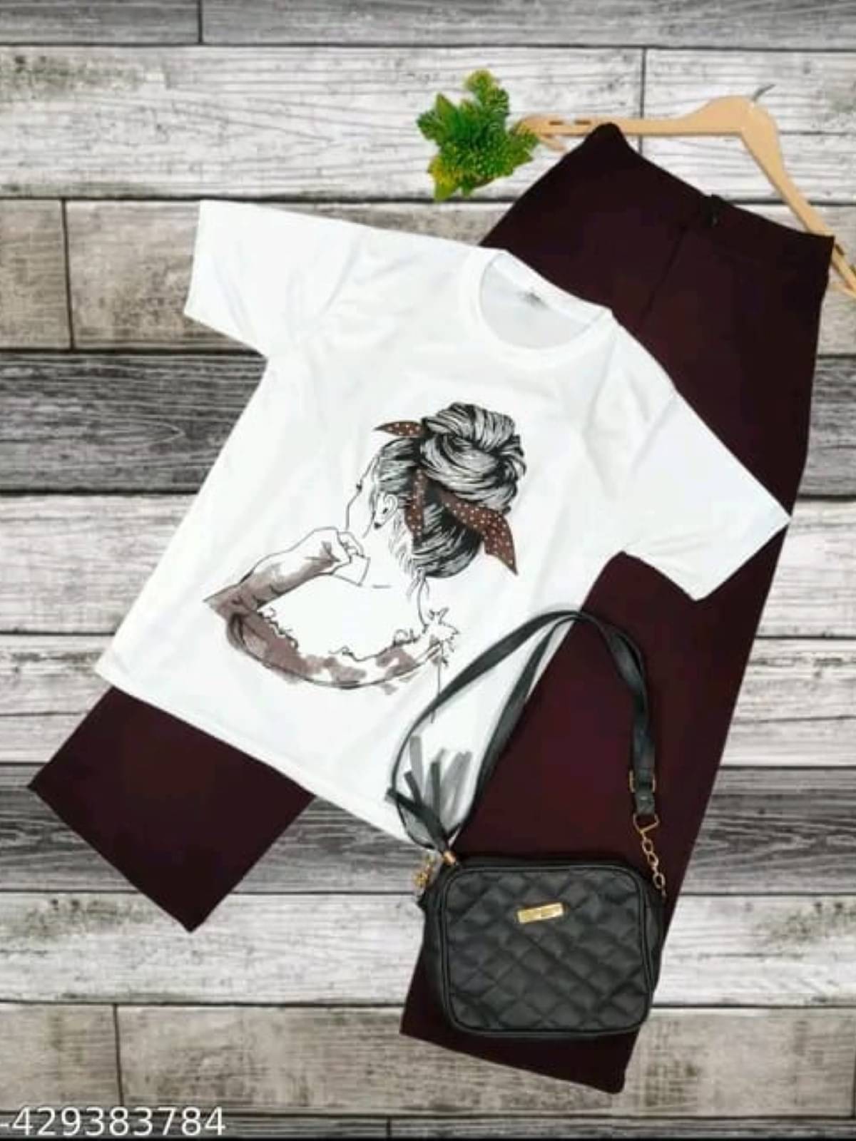     			Detly Women Printed T-Shirt With Trousers Co-Ord Set ( Pink )