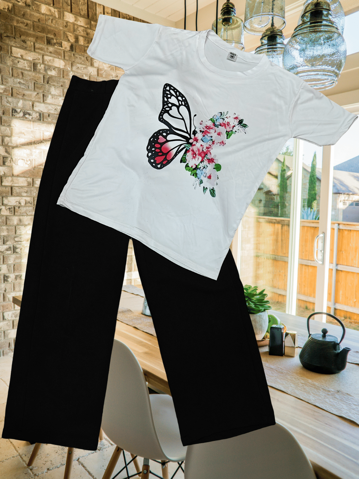 Detly Women Printed T-Shirt With Trousers Co-Ord Set ( Multicolor )     			Detly Women Printed T-Shirt With Trousers Co-Ord Set ( Multicolor )