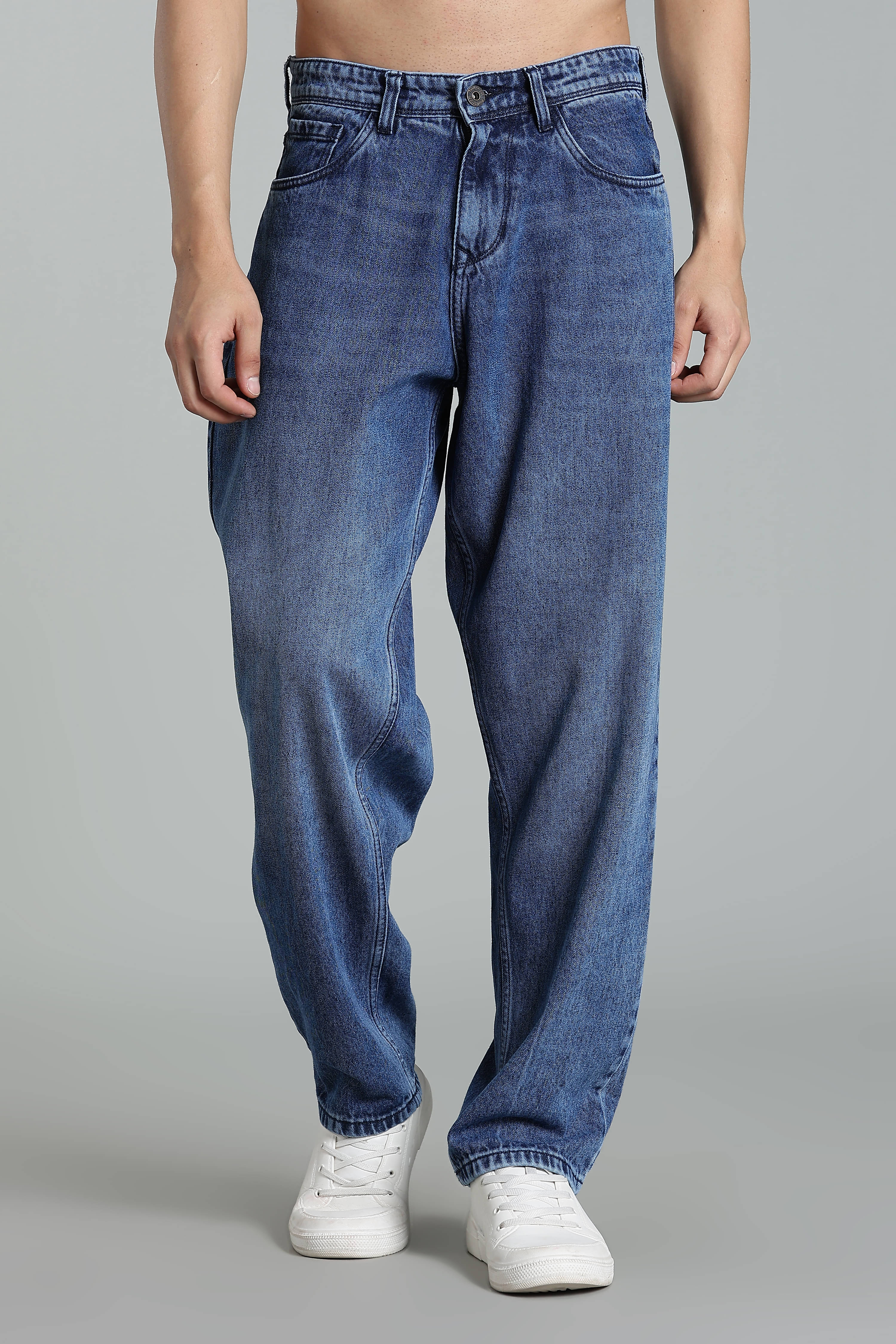 Paul Street Relaxed Faded Men's Jeans - Mid Blue ( Pack of 1 )     			Paul Street Relaxed Faded Men's Jeans - Mid Blue ( Pack of 1 )