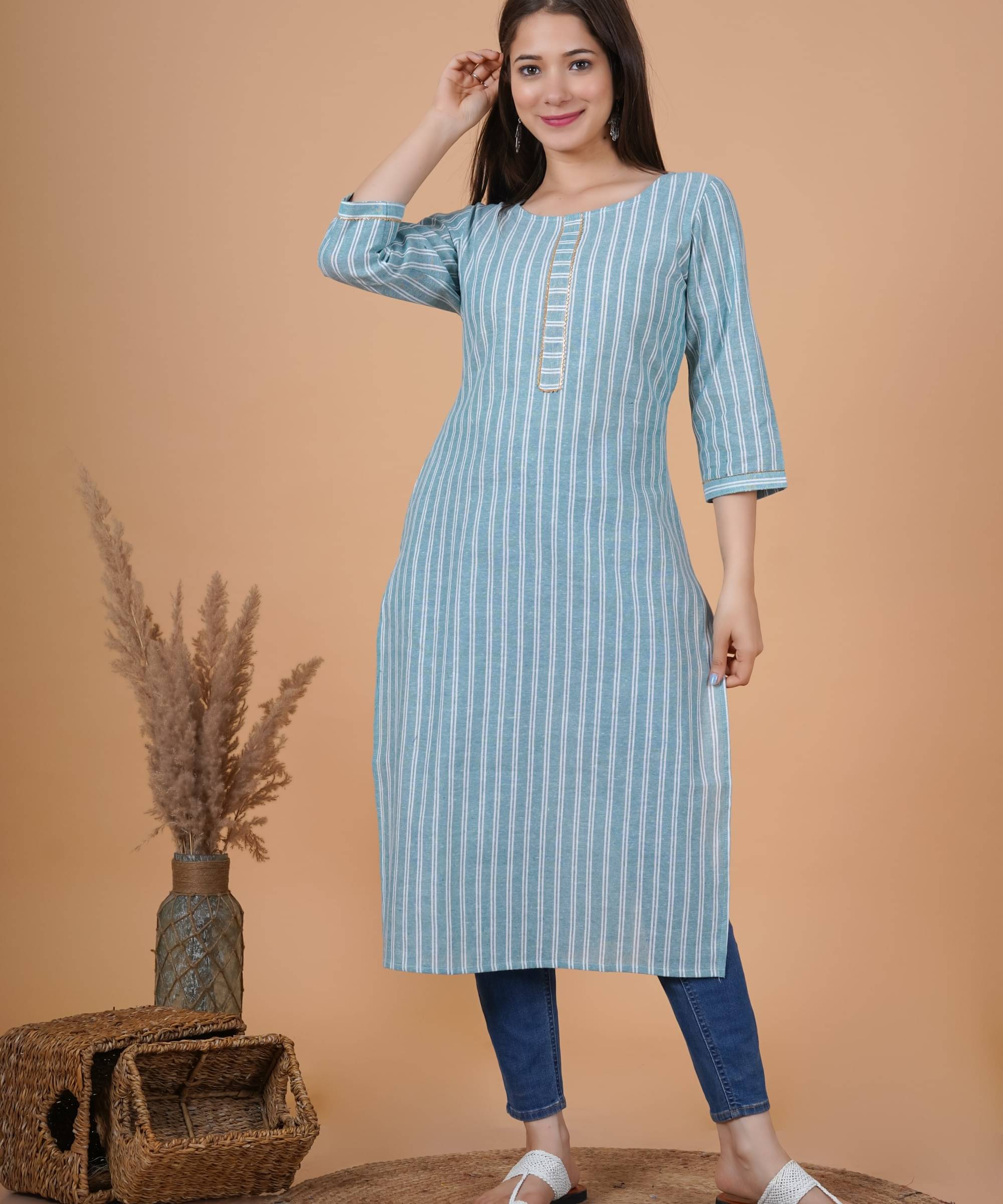     			Rimeline Fashion Women Viscose Rayon Printed Straight Kurti ( Green )