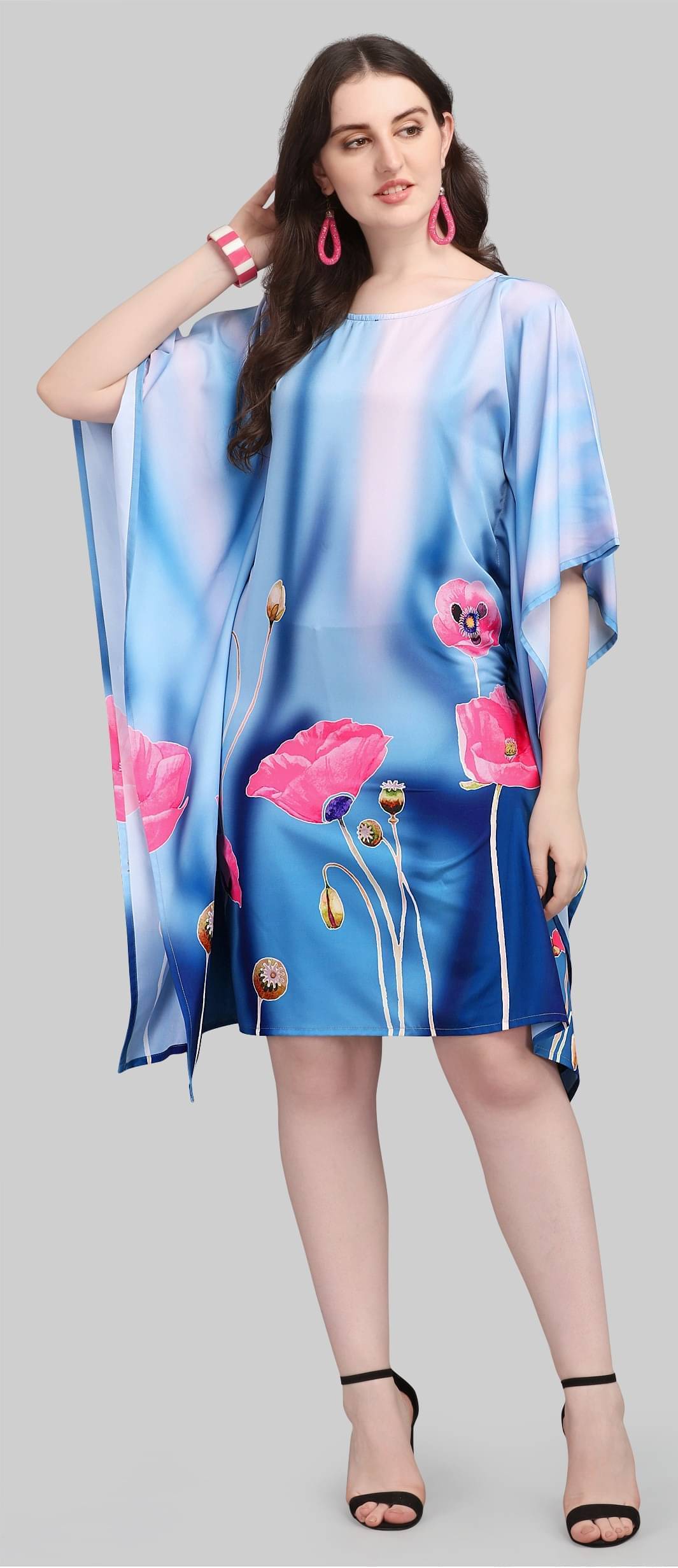     			SILK SUTRA Women's Rayon Kaftan ( Multicolor )