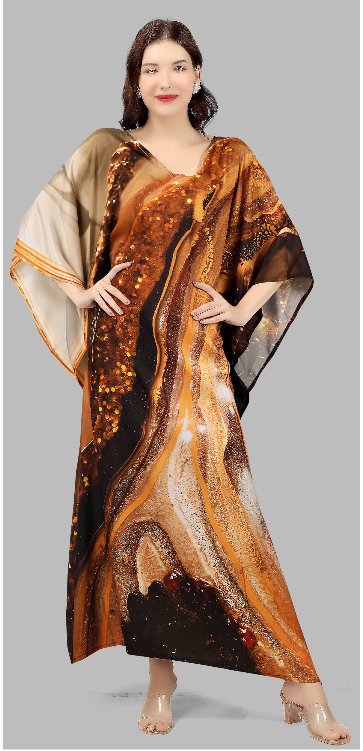     			SILK SUTRA Women's Rayon Kaftan ( Multi Color )