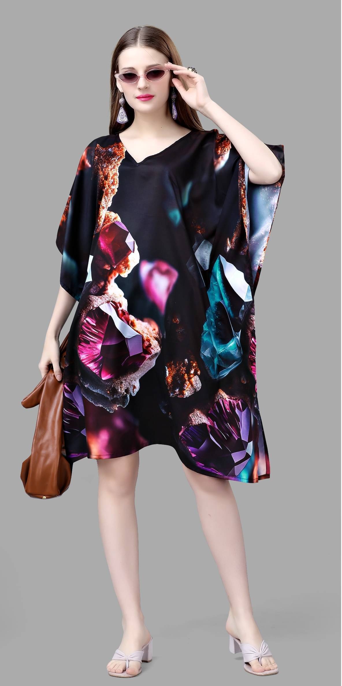 SILK SUTRA Women's Rayon Kaftan ( Multi Color ) SILK SUTRA Women's Rayon Kaftan ( Multi Color )