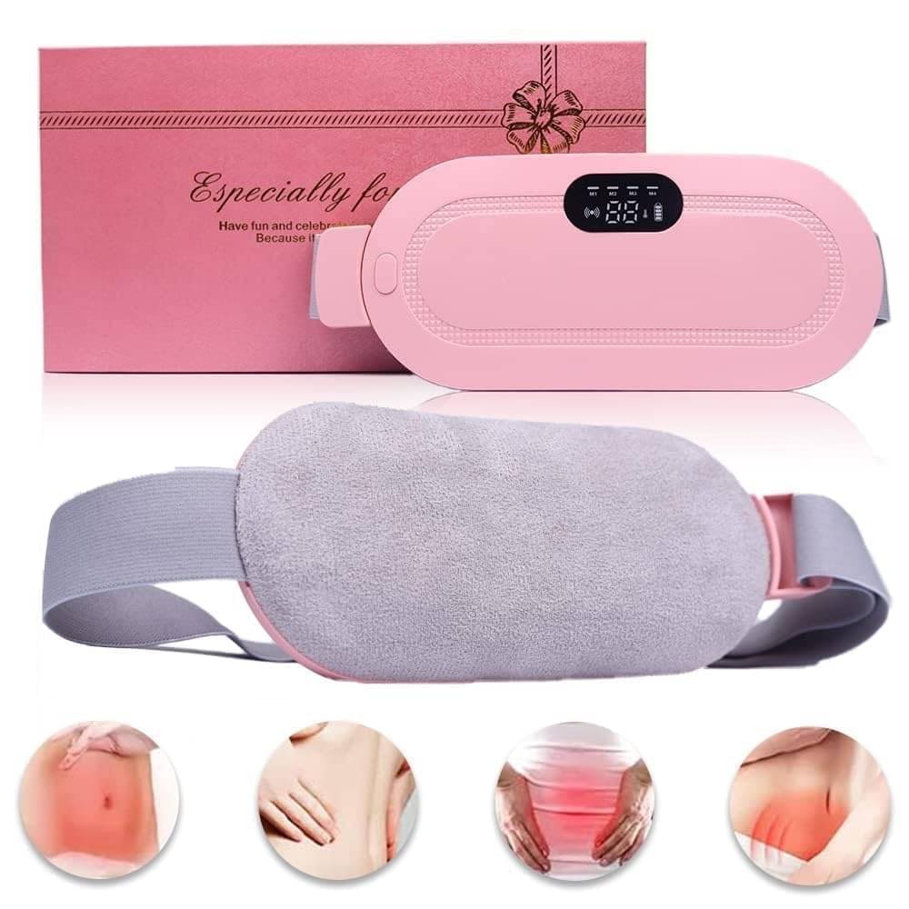 Shopeleven Period Cramp Relief Massager With 6 Modes Heating Pad For Back Pain, Crampfree-Period Cramp Relief Heater And Massager, Works As Periods Pain Relief Products, Rose Shopeleven Period Cramp Relief Massager With 6 Modes Heating Pad For Back Pain, Crampfree-Period Cramp Relief Heater And Massager, Works As Periods Pain Relief Products, Rose