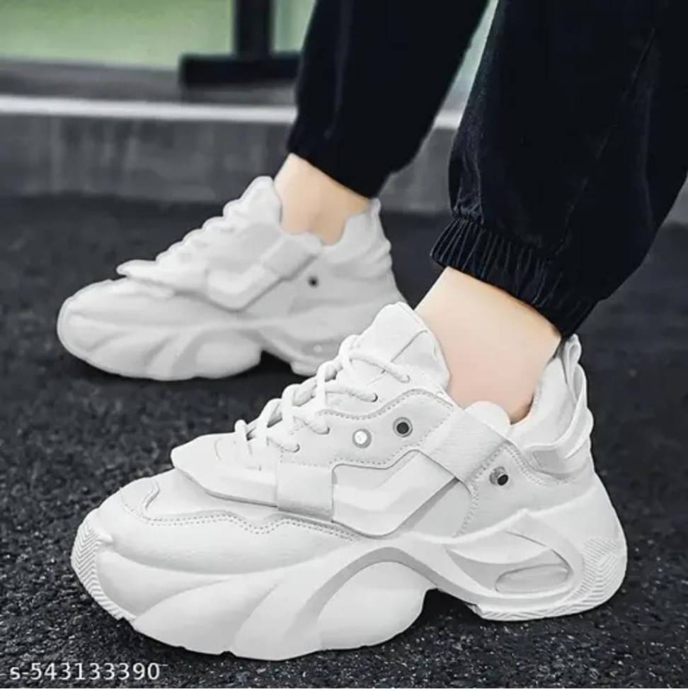 TrendWalk Shoes Casual Sneakers For Men White White Men's Lifestyle Shoes TrendWalk Shoes Casual Sneakers For Men White White Men's Lifestyle Shoes