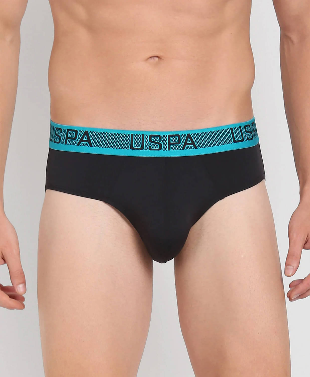     			US Polo Pack of 1 Nylon Briefs For Men's ( Black )