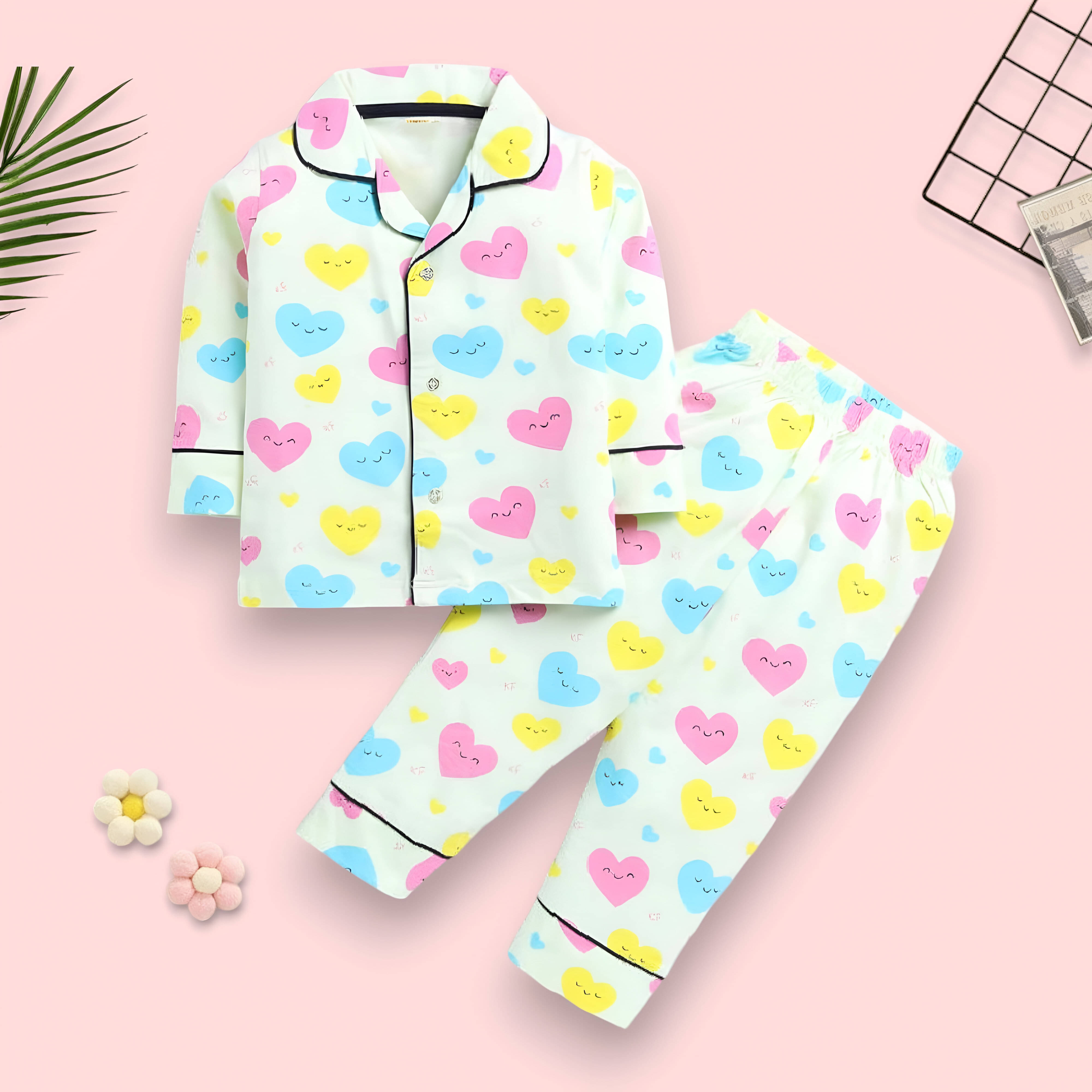     			Woxaa Pack of 1 Boys 100% Cotton Nightsuit Set ( Multicolor )