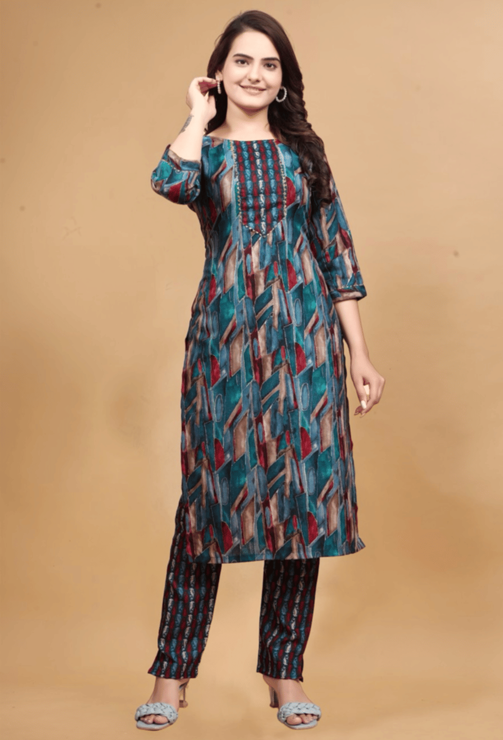 YAGNIK FASHION Women Cotton Printed Straight Kurti With Pants ( Pink ) YAGNIK FASHION Women Cotton Printed Straight Kurti With Pants ( Pink )