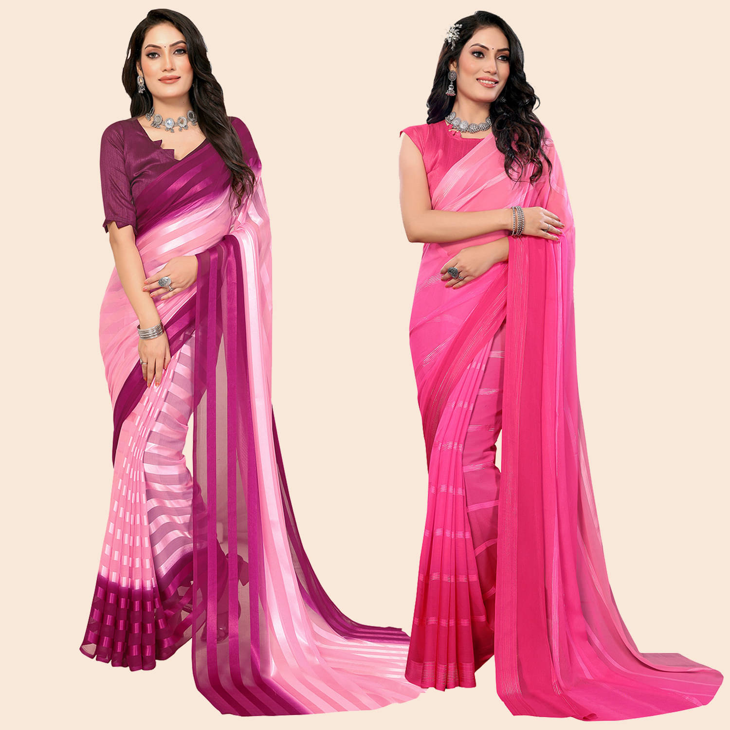 ANAND SAREES Satin Printed Saree With Unstitched Blouse Piece ( Multicolor ) ANAND SAREES Satin Printed Saree With Unstitched Blouse Piece ( Multicolor )
