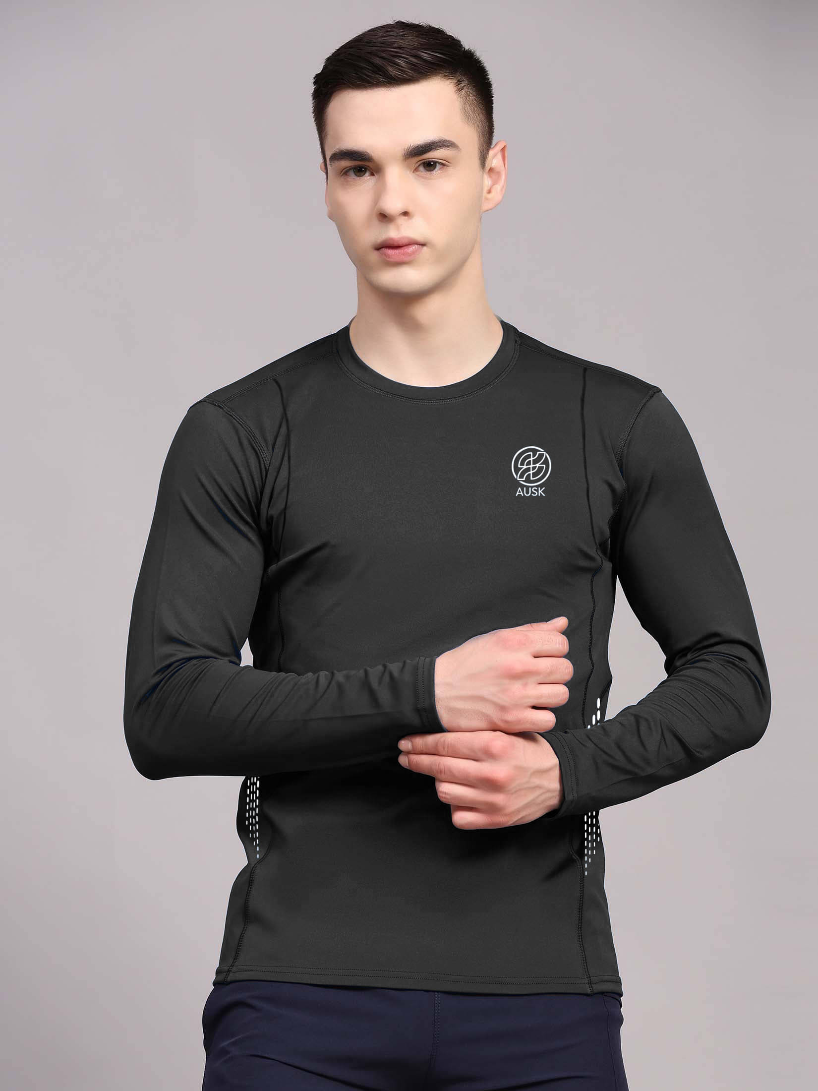     			AOOSH Men Polyester Regular Fit Printed T-Shirt ( Black )