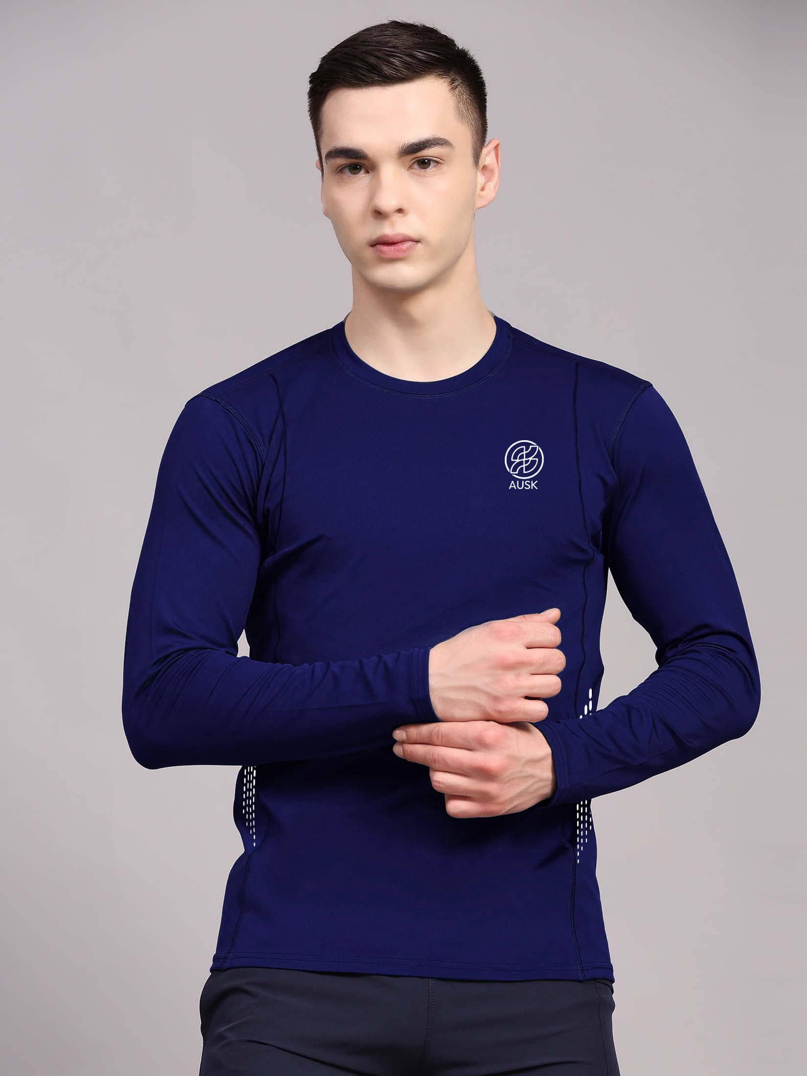     			AOOSH Men Polyester Regular Fit Printed T-Shirt ( Blue )