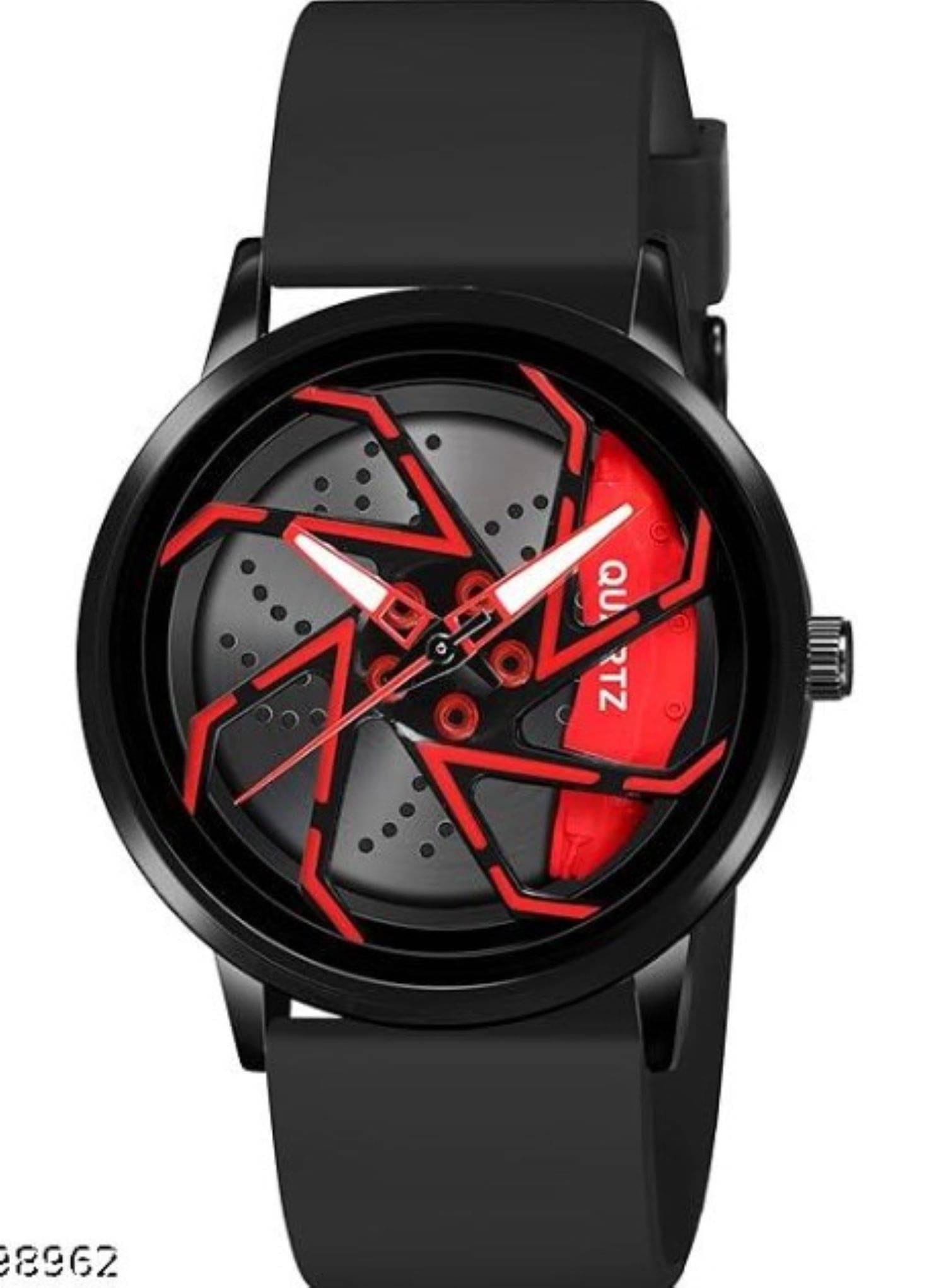     			Abrexo Black Silicon Analog Men's Watch