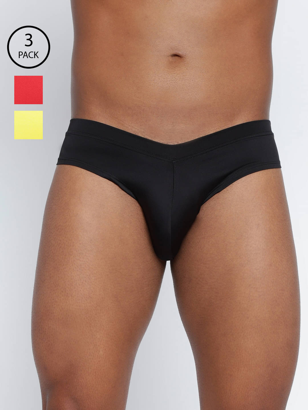 BASIICS By La Intimo Pack of 3 Polyester Briefs For Men's ( Multicolor2 ) BASIICS By La Intimo Pack of 3 Polyester Briefs For Men's ( Multicolor2 )