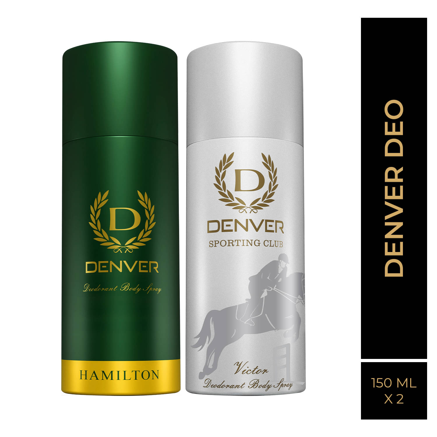 Denver Hamilton & Victor Long Lasting Deodorant Spray For Men 150 ml Each (Pack of 2) Denver Hamilton & Victor Long Lasting Deodorant Spray For Men 150 ml Each (Pack of 2)