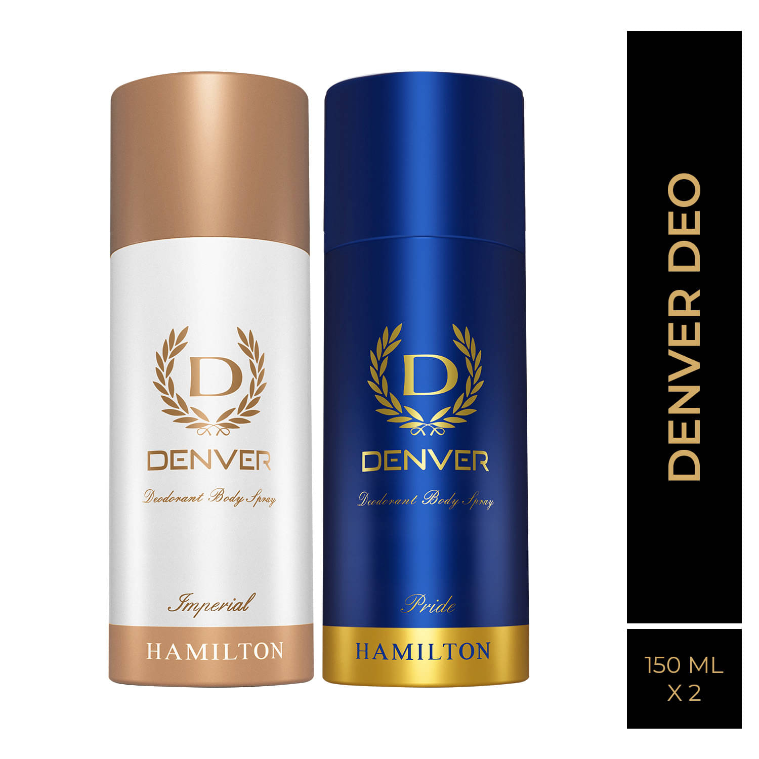 Denver Pride & Imperial Long Lasting Deodorant Spray For Men 150 ml Each (Pack of 2) Denver Pride & Imperial Long Lasting Deodorant Spray For Men 150 ml Each (Pack of 2)